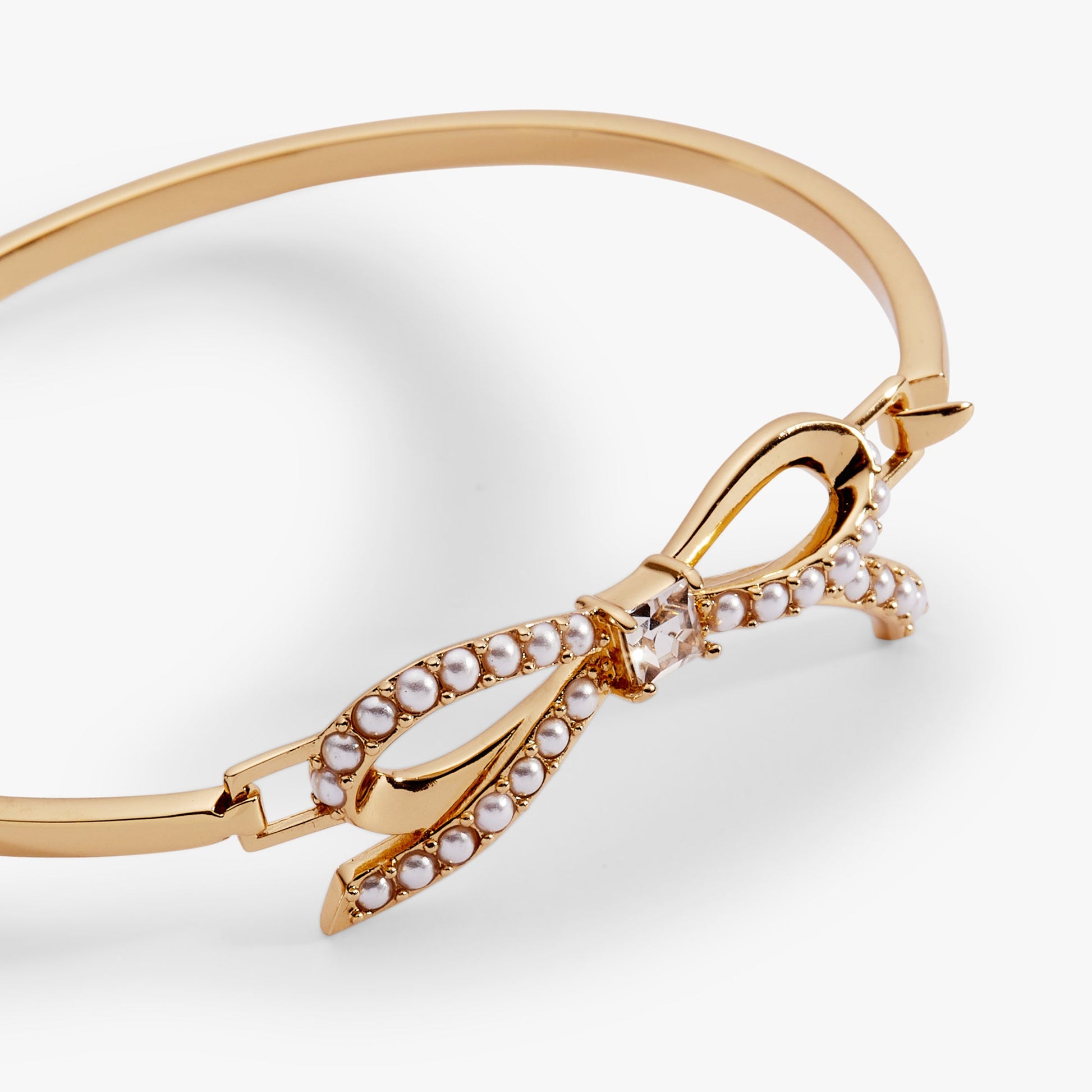 Pearl Coquette Tension Bangle Gold