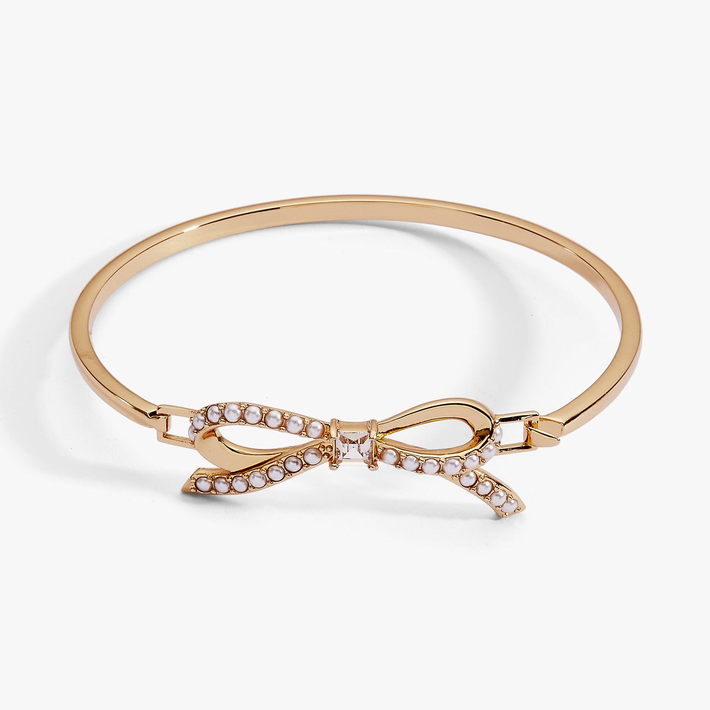 Pearl Coquette Tension Bangle Gold