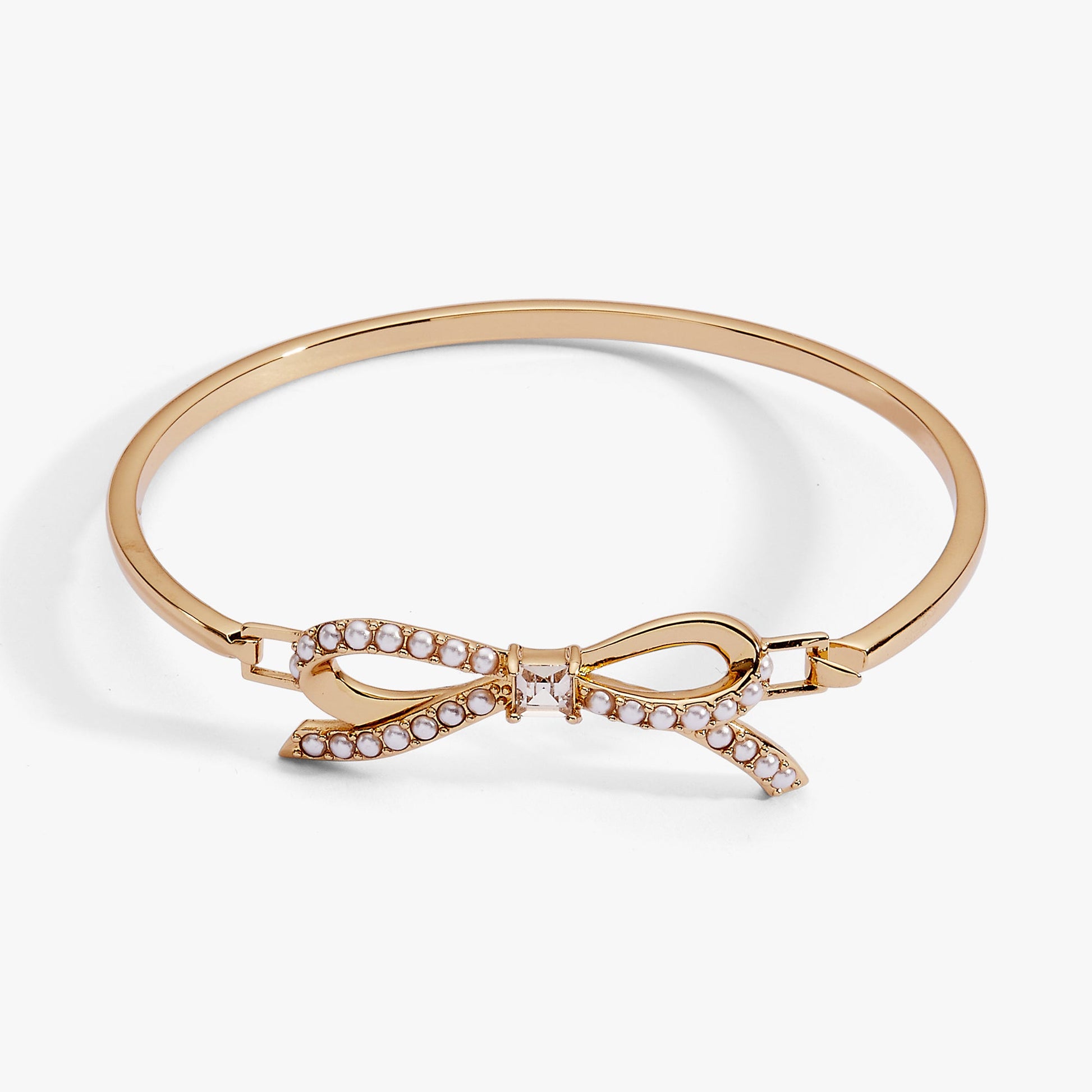 Pearl Coquette Tension Bangle Gold