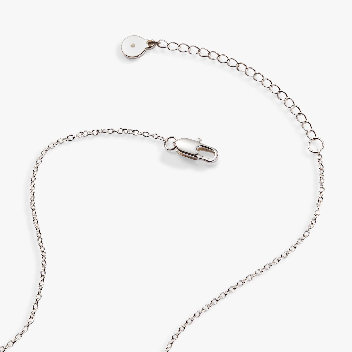 Crystal Bunny Pendant Necklace Silver
