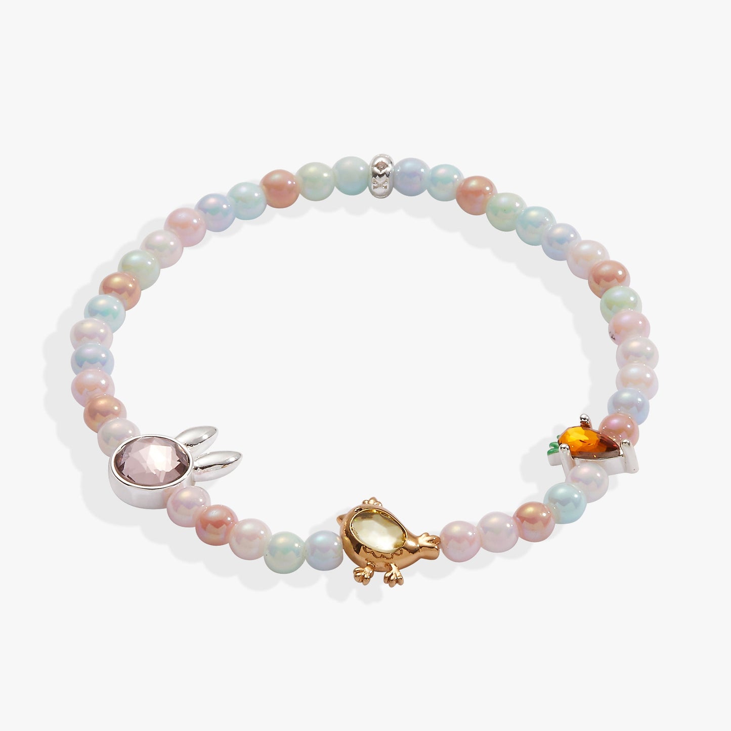 Easter Inline Charm Stretch Bracelet Two Tone