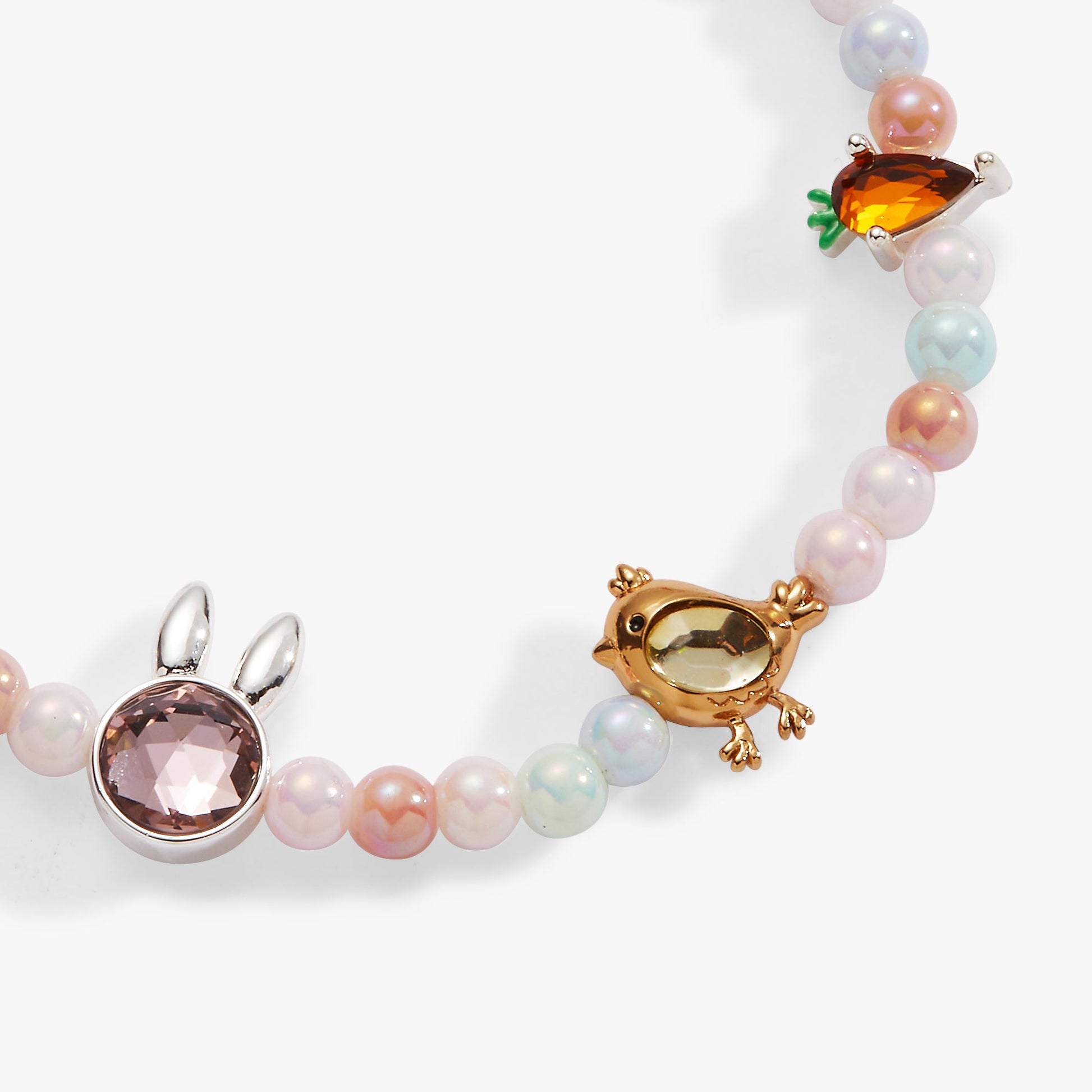Easter Inline Charm Stretch Bracelet Two Tone