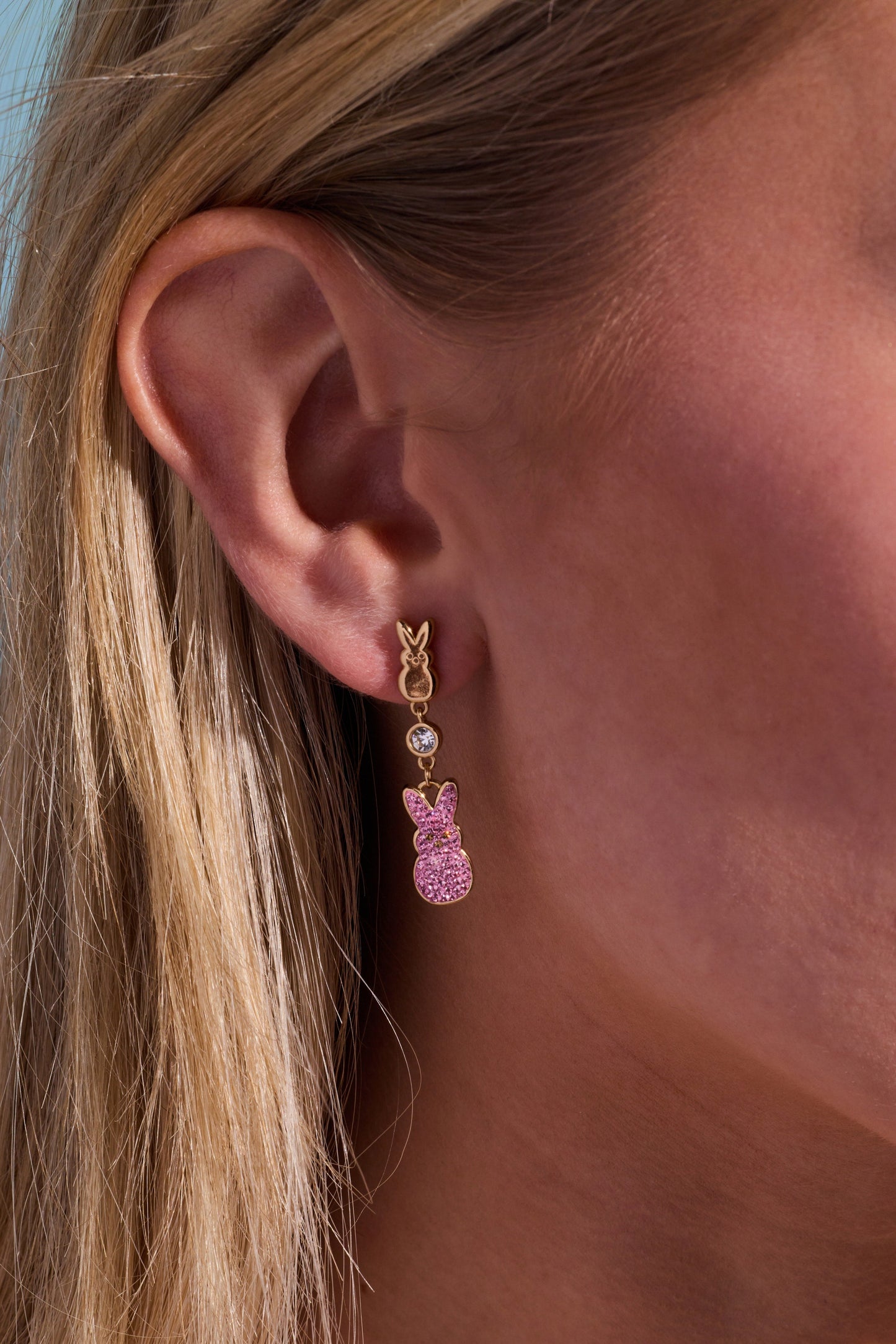 PEEPS® Statement Earrings Gold