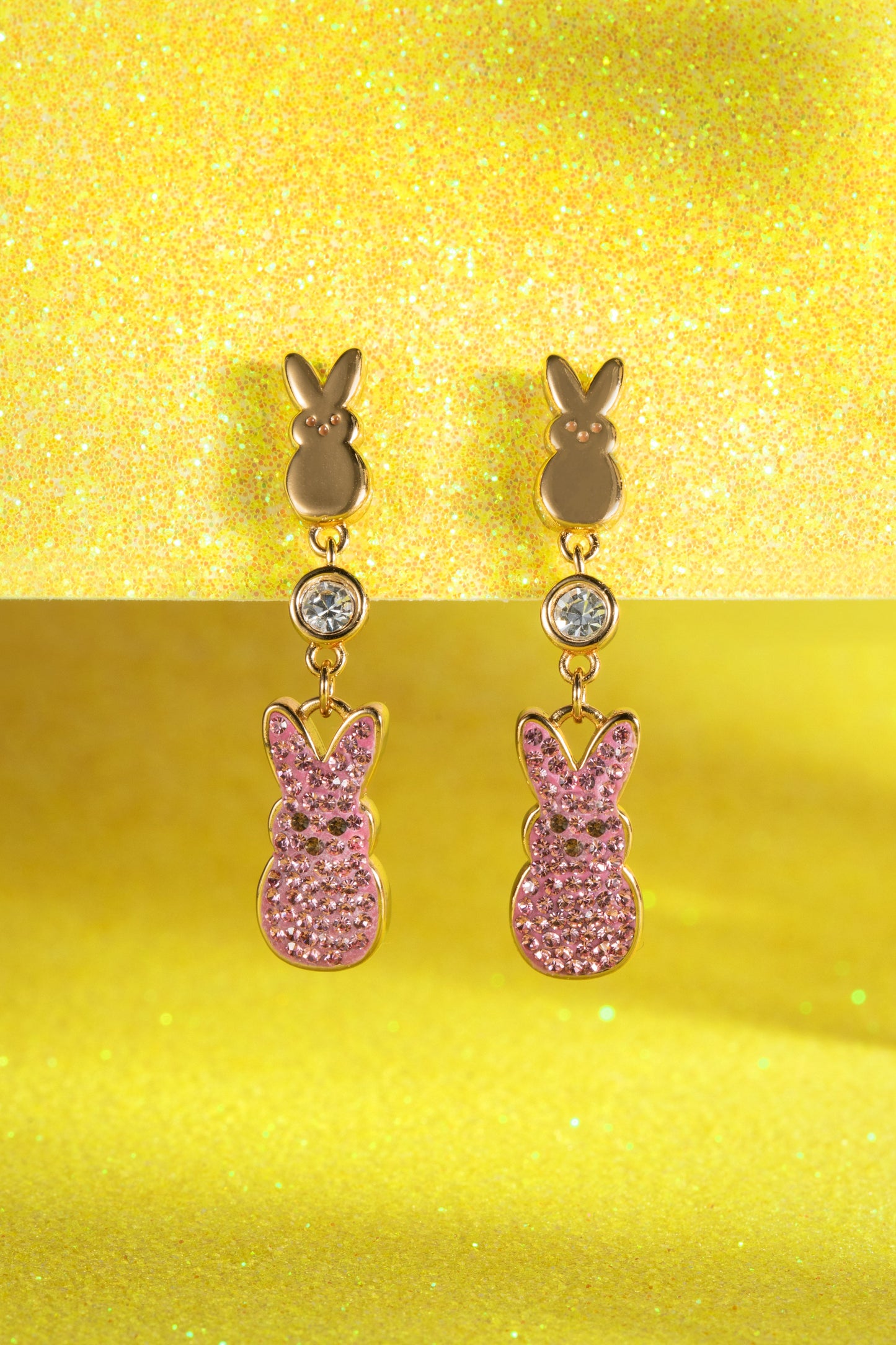 PEEPS® Statement Earrings Gold