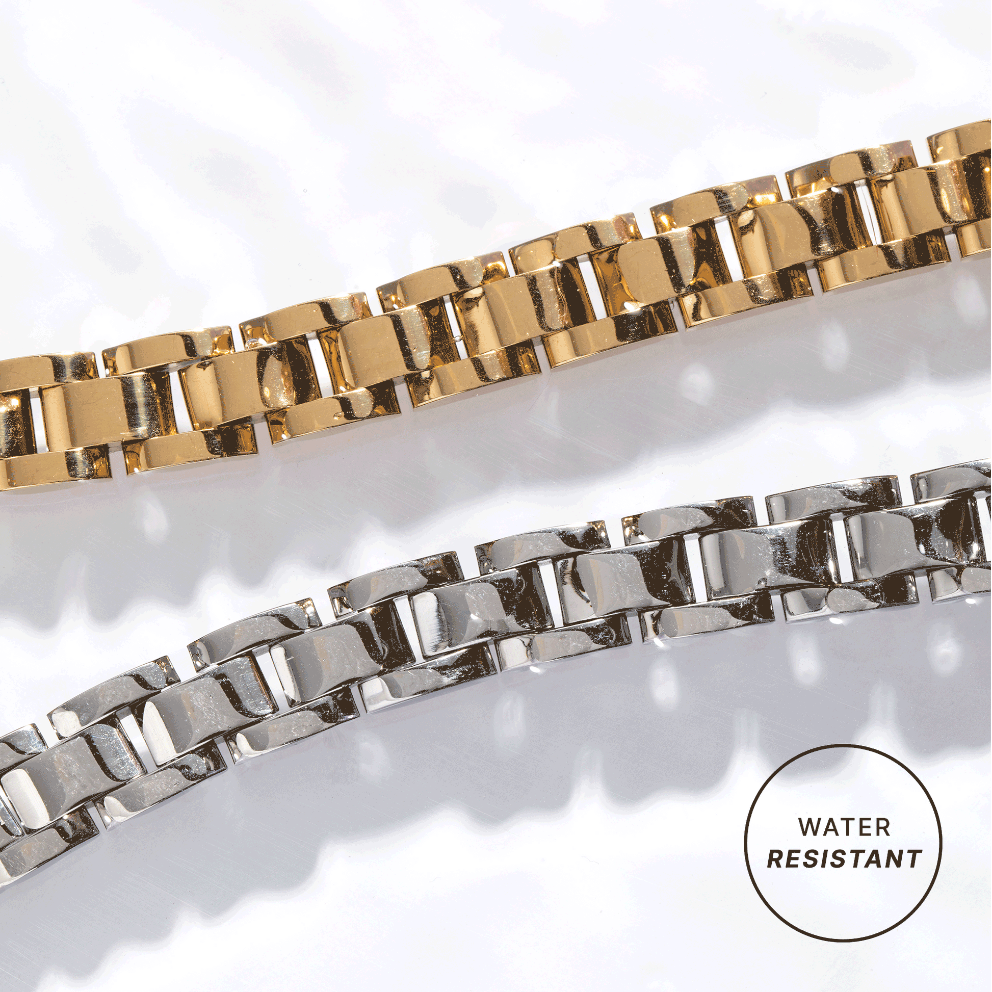 Chunky Watch Strap Bracelet Stainless Steel Silver