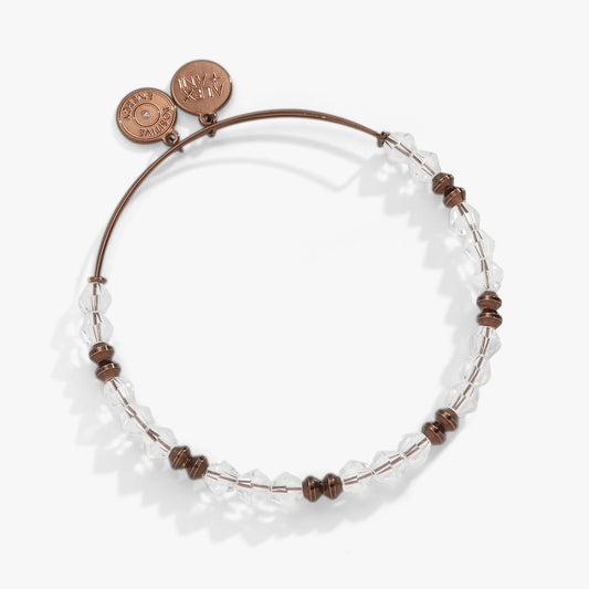 Crystal Bicone Beaded Bangle - ALEX AND ANI Shiny Chocolate