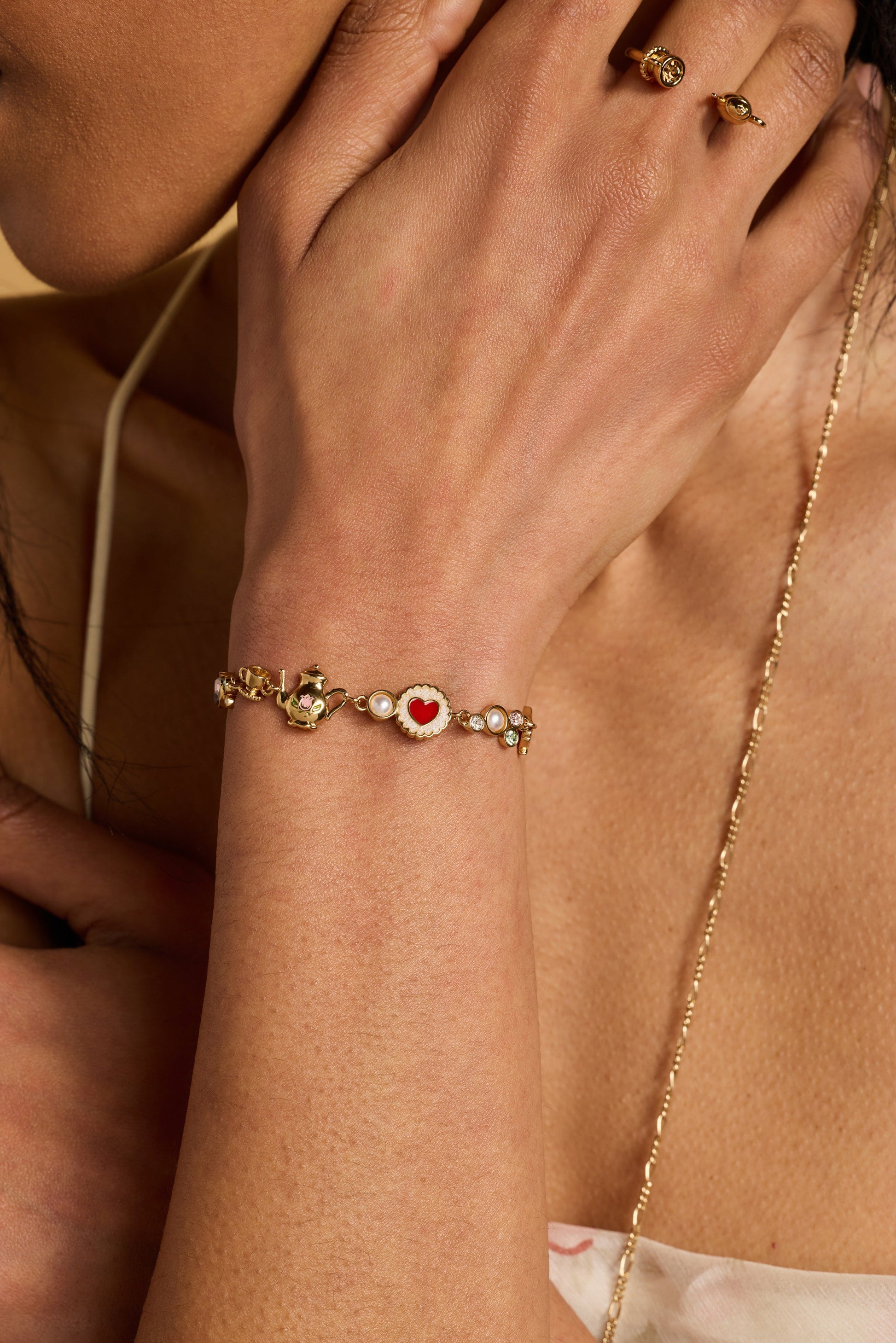 Tea Party Bolo Bracelet Gold