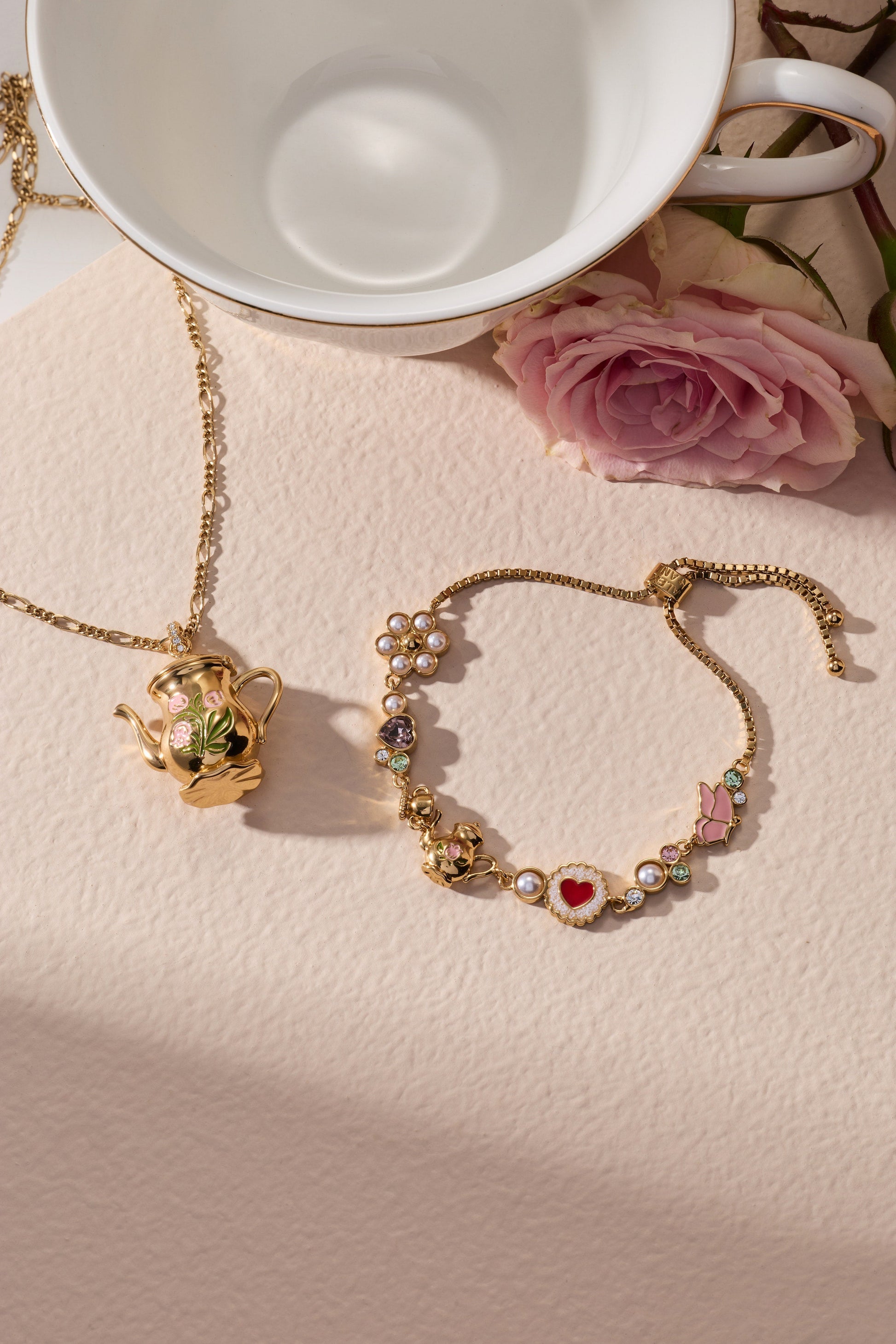 Tea Party Bolo Bracelet Gold