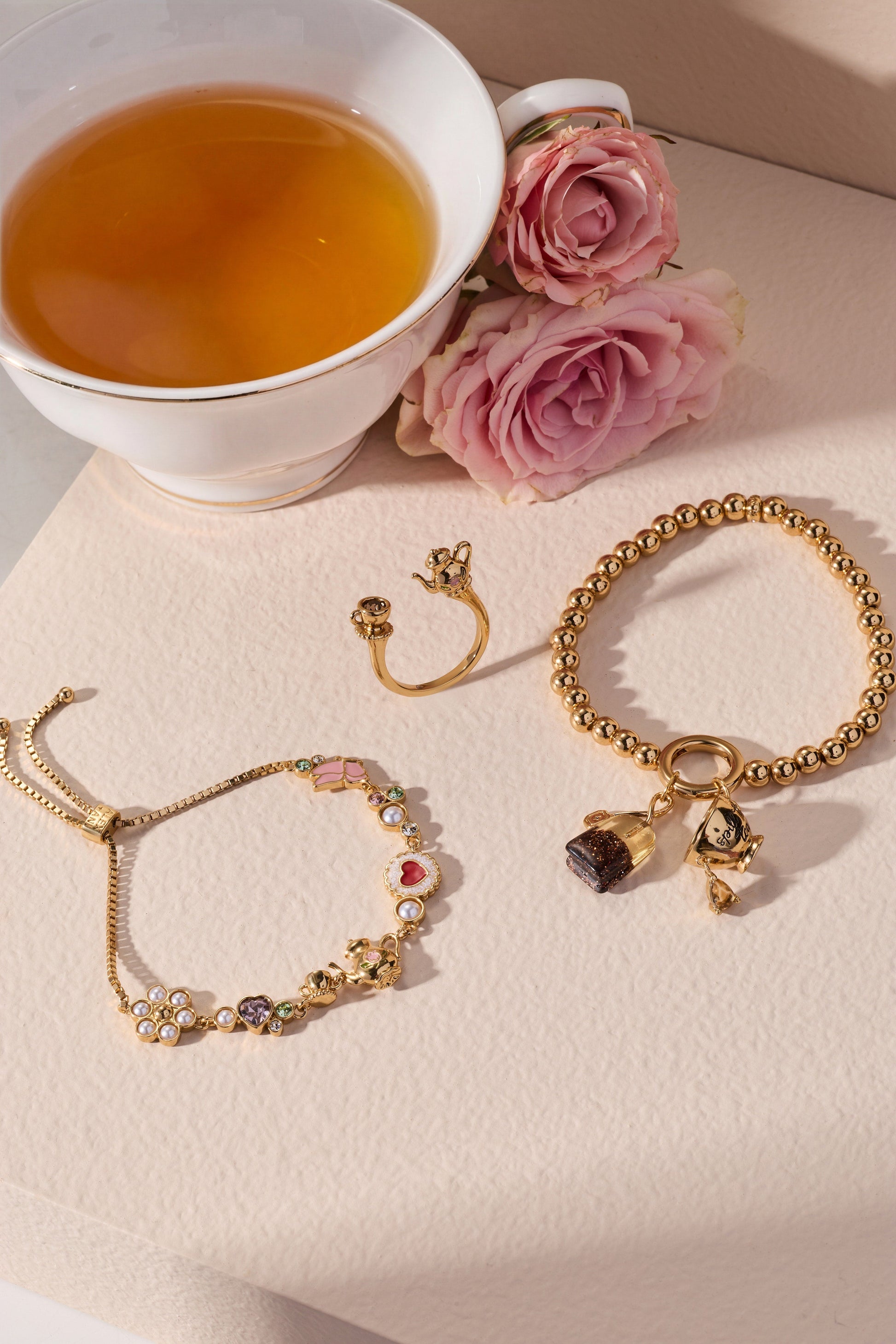 Tea Party Bolo Bracelet Gold