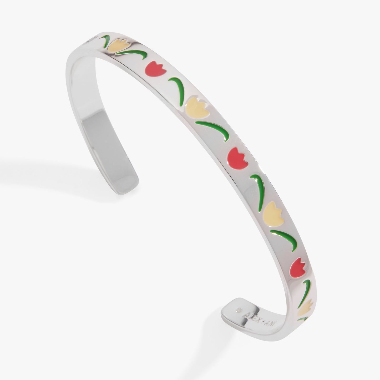 Planted In Love, Grown In Grace' Tulip Flower Cuff
    
    
    
       Silver