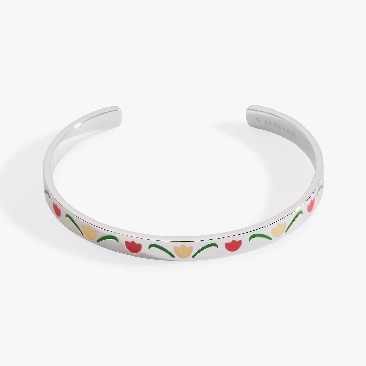Planted In Love, Grown In Grace' Tulip Flower Cuff
    
    
    
       Silver