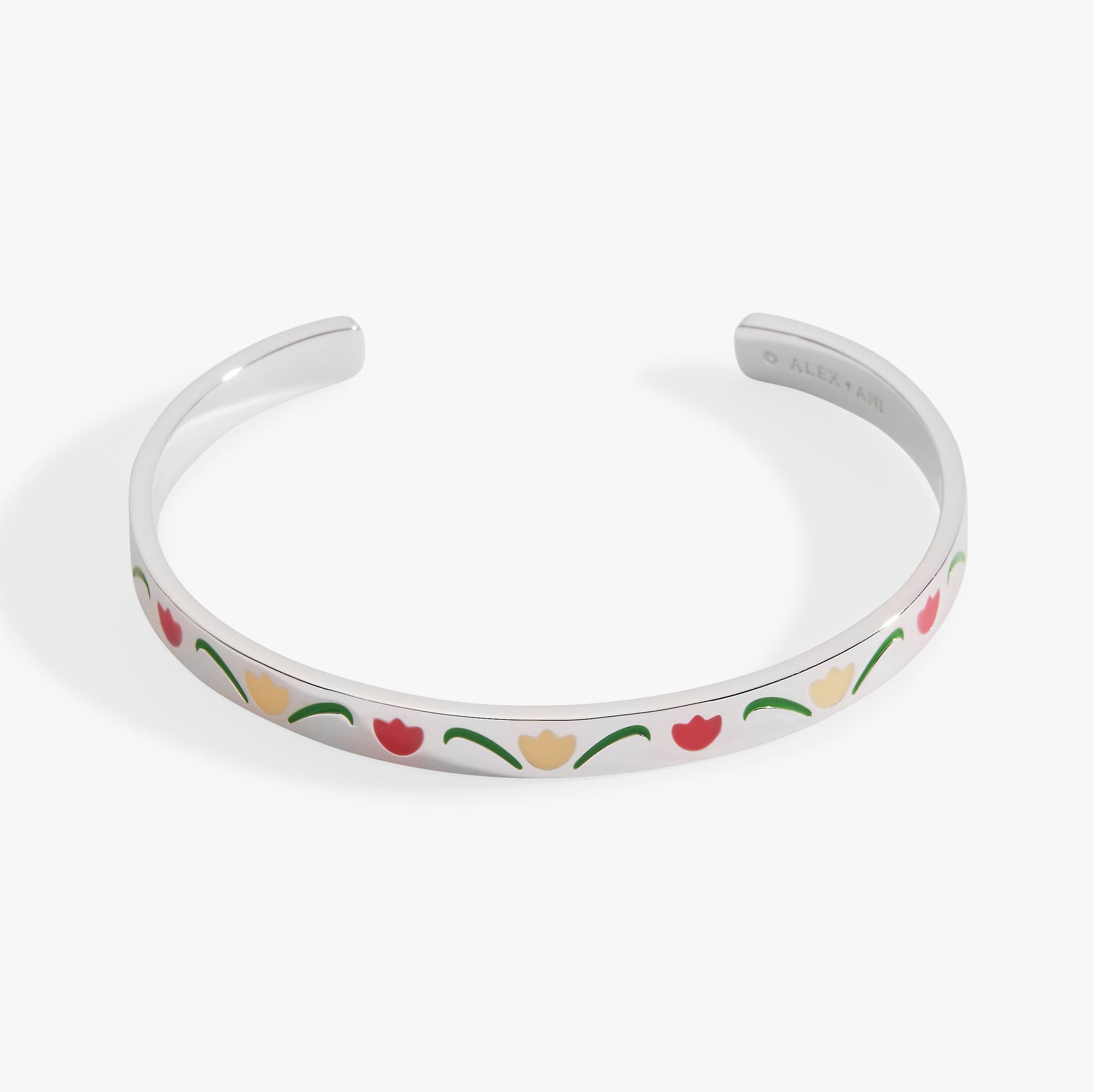 Planted In Love, Grown In Grace' Tulip Flower Cuff
    
    
    
       Silver