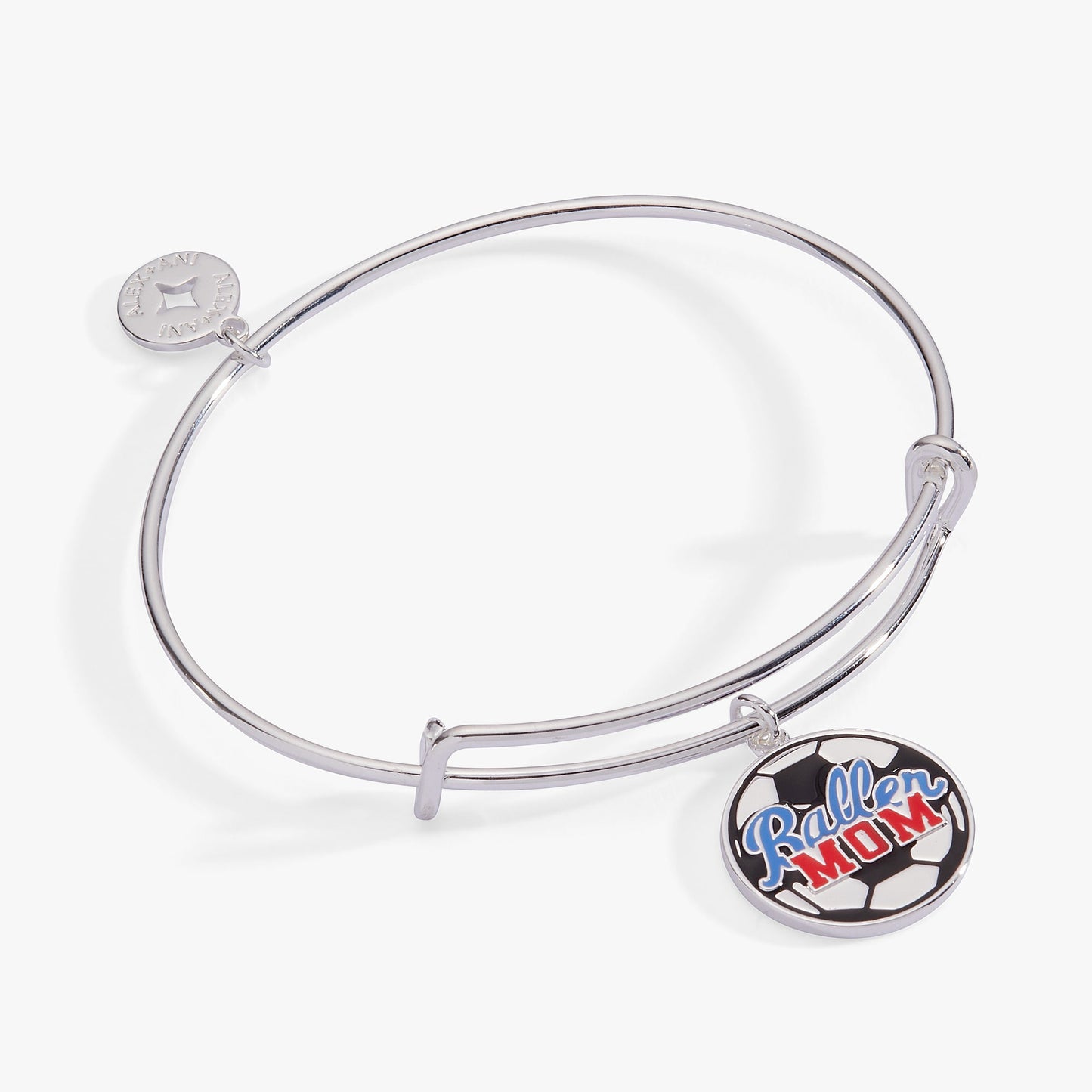 Baller Mom' Soccer Charm Bangle
    
    
    
       Silver