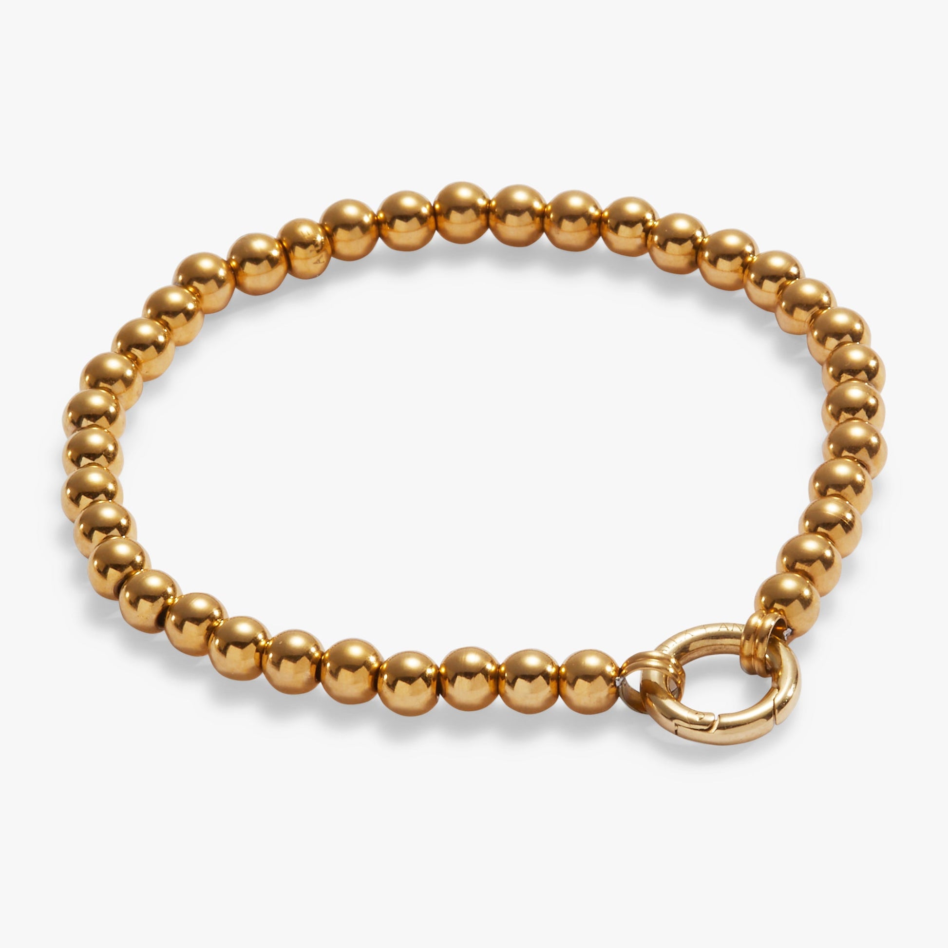 Beaded Stretch Charm Base Stainless Steel Silver
