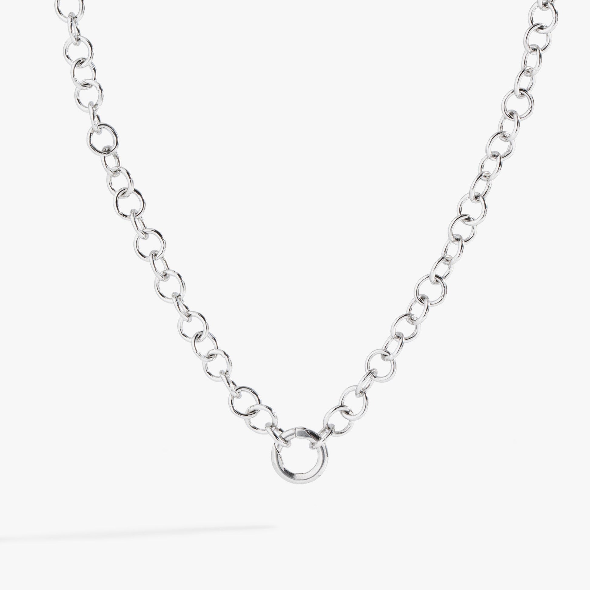 Y Necklace Interchangeable Base Stainless Steel Silver