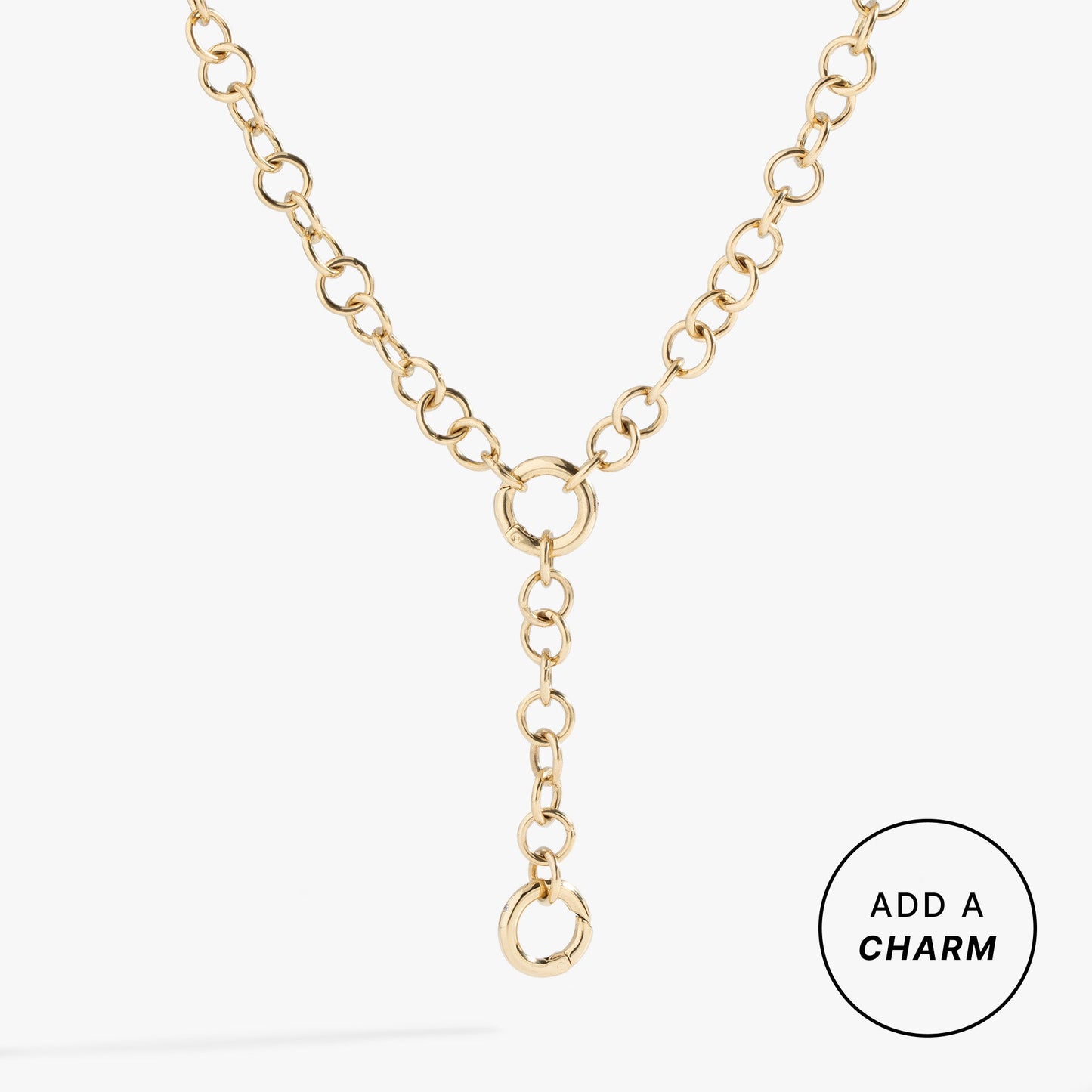 Y Necklace Interchangeable Base Stainless Steel Silver