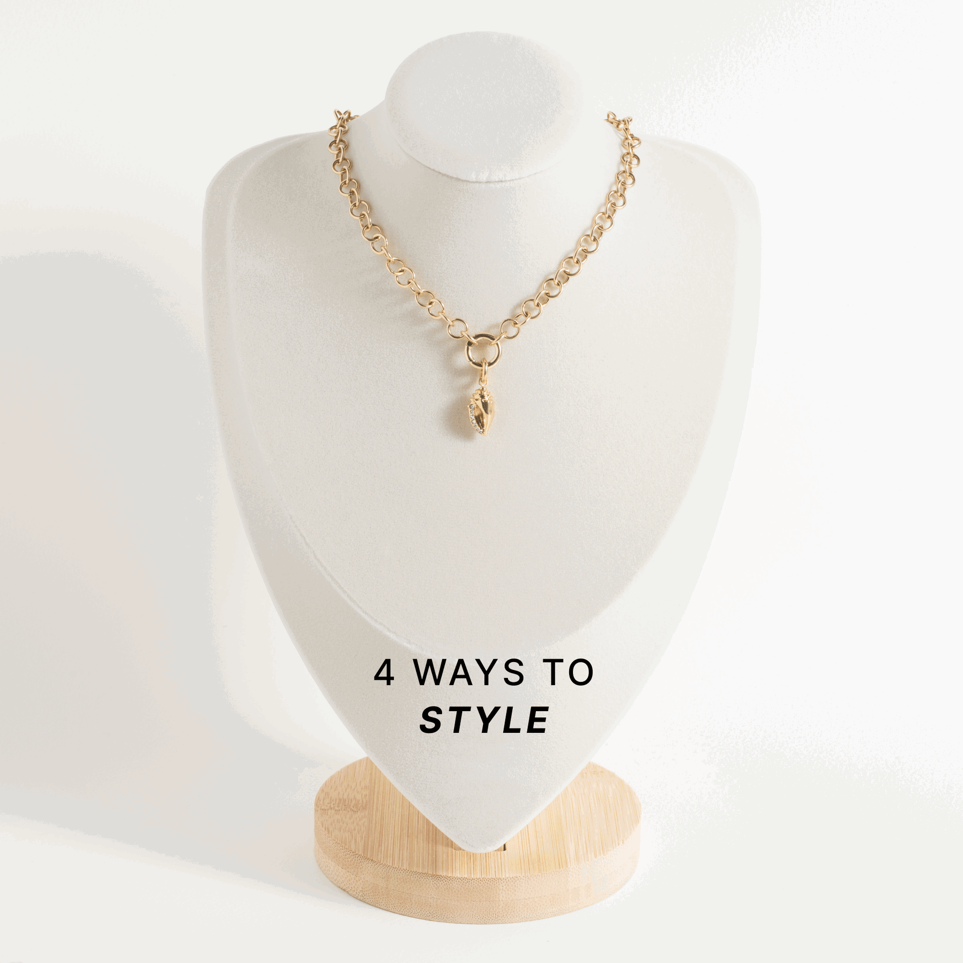 Y Necklace Interchangeable Base Stainless Steel Silver