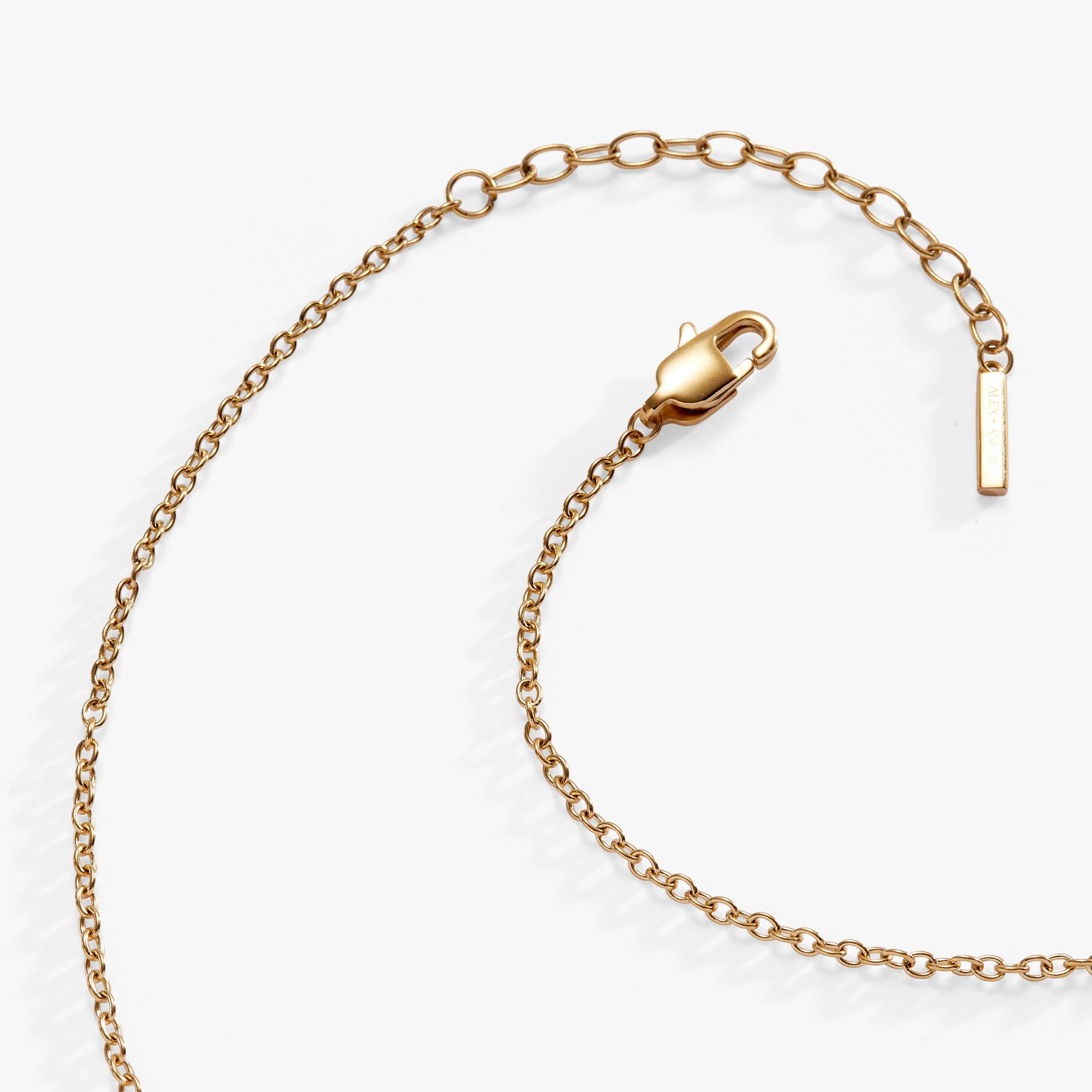 Airplane Inline Necklace Stainless Steel Gold