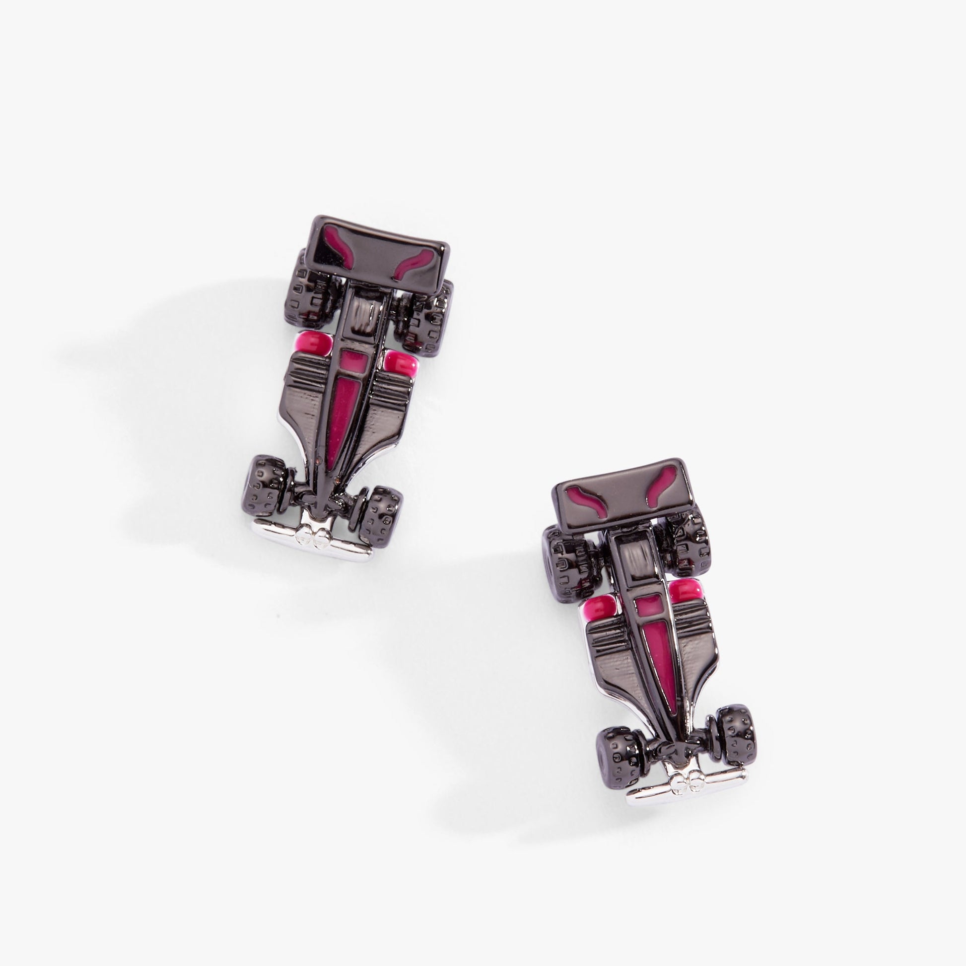 Hot Wheels™ Racecar Stud Earrings Silver