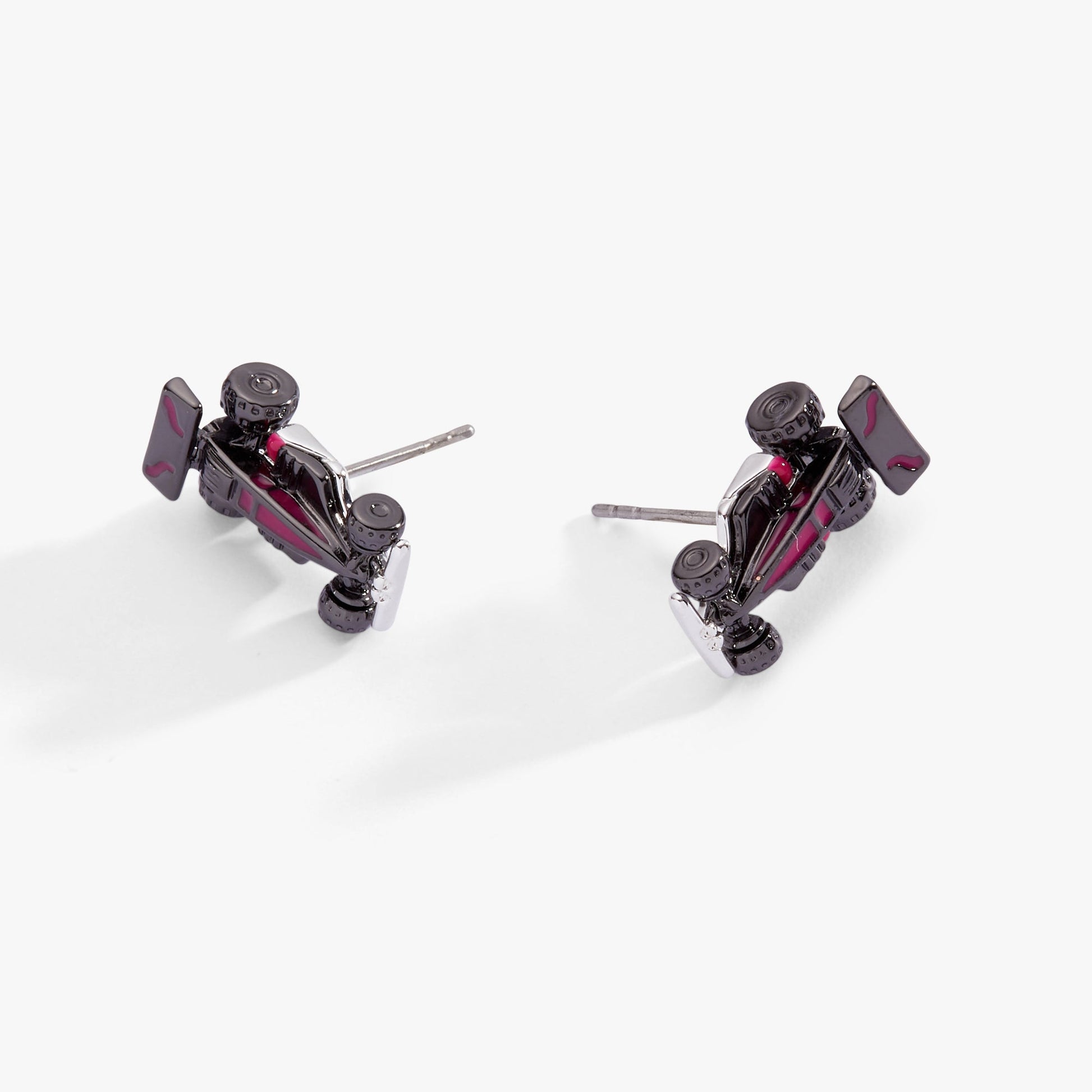 Hot Wheels™ Racecar Stud Earrings Silver