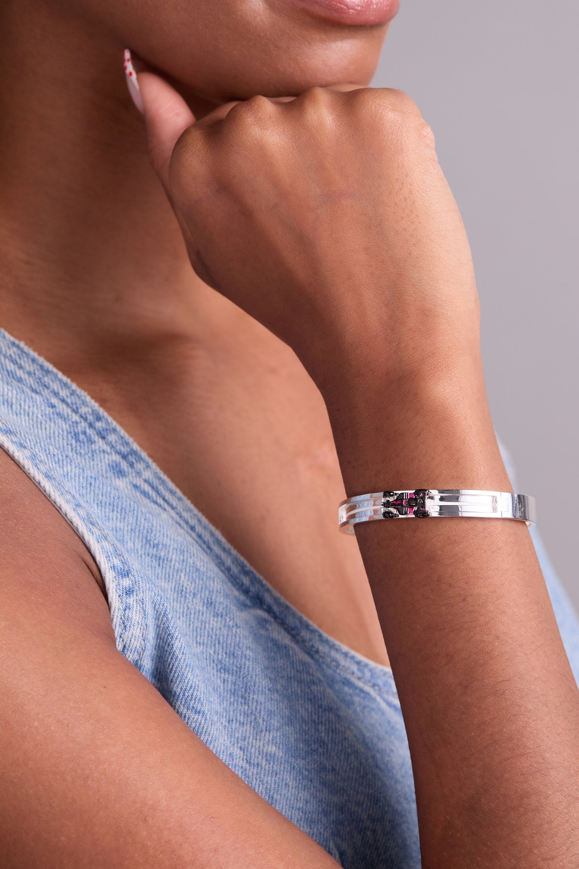 Hot Wheels™ Moveable Car Hinge Bangle Silver