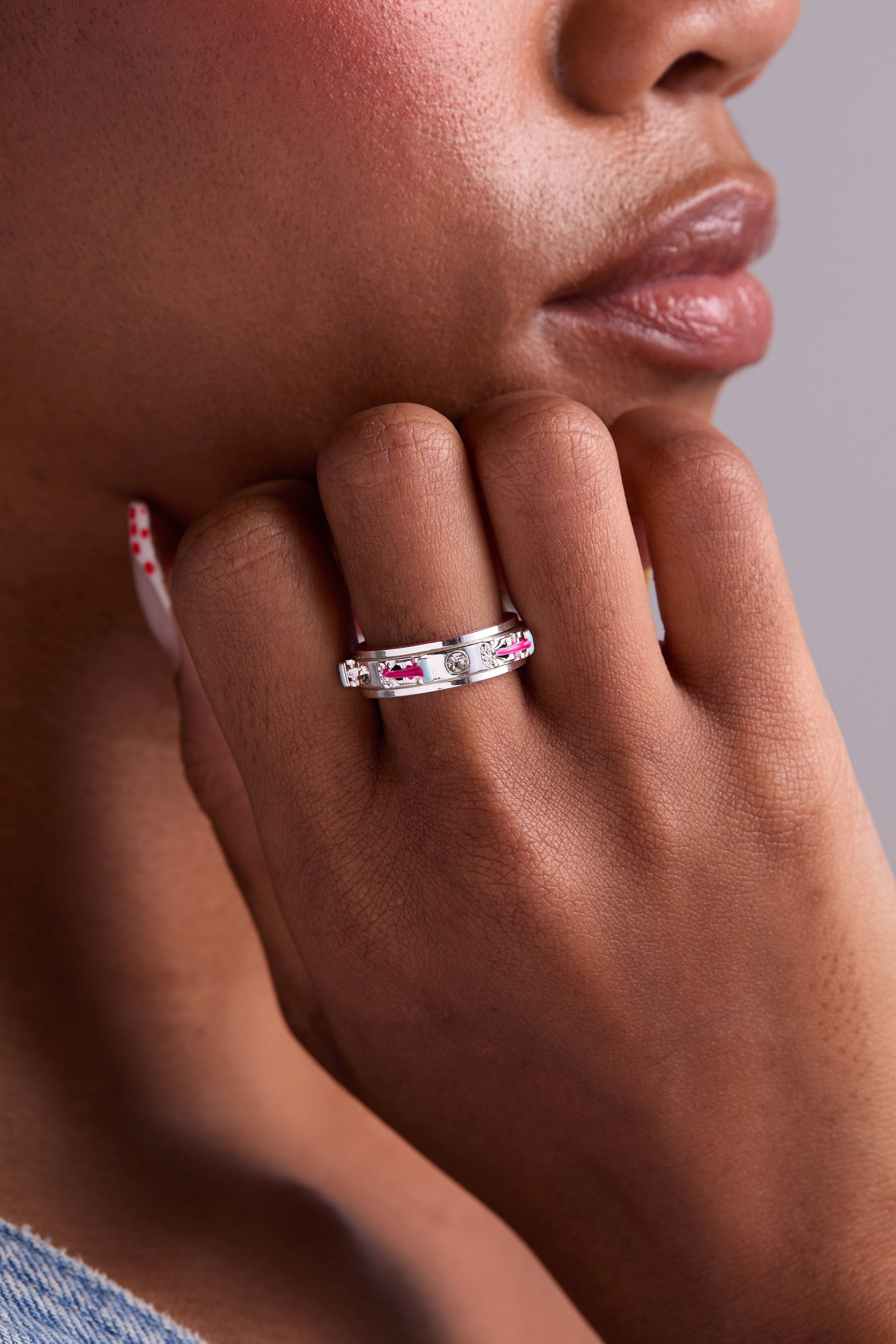 Hot Wheels™ Fidget Ring Silver