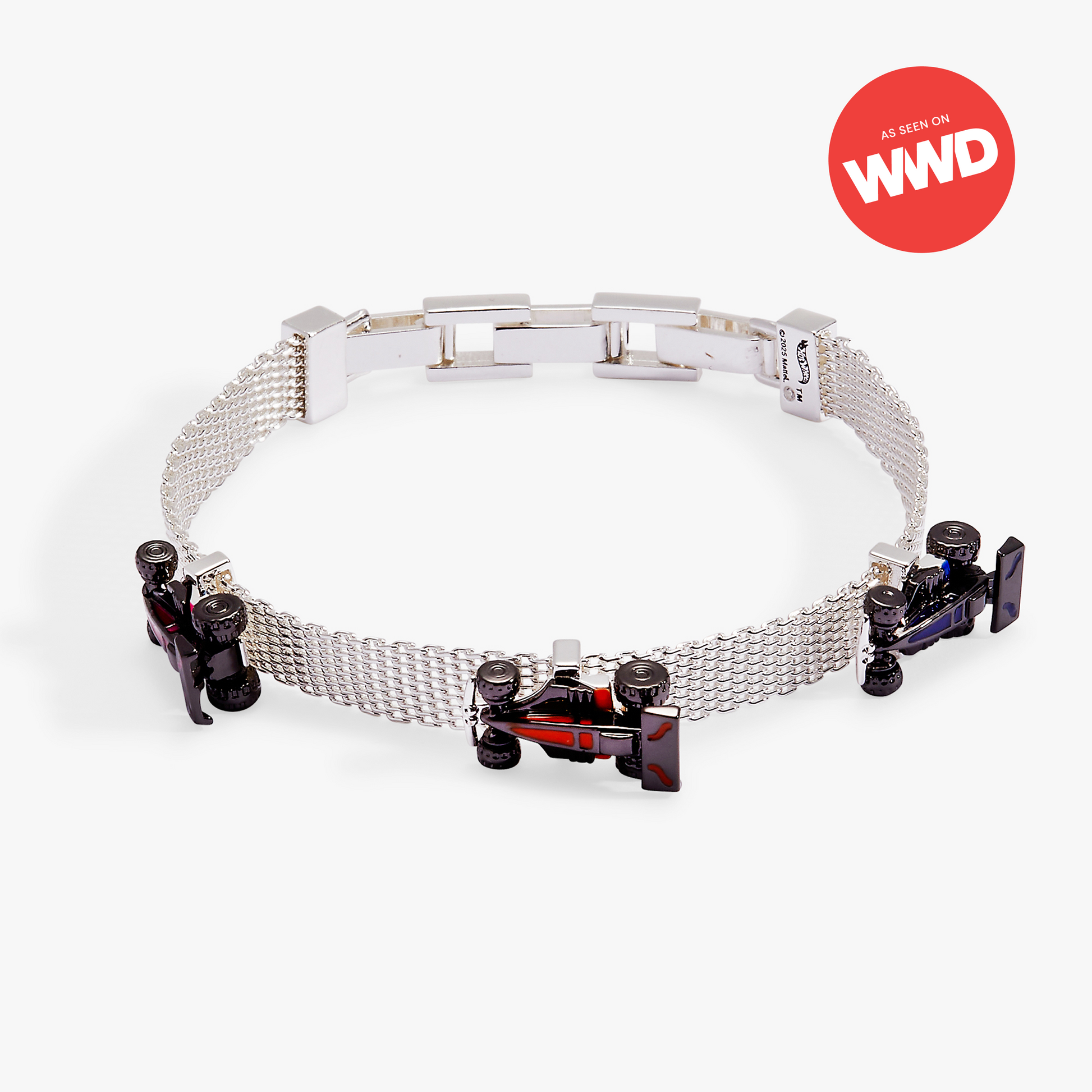 Hot Wheels™ Mesh Bracelet Silver