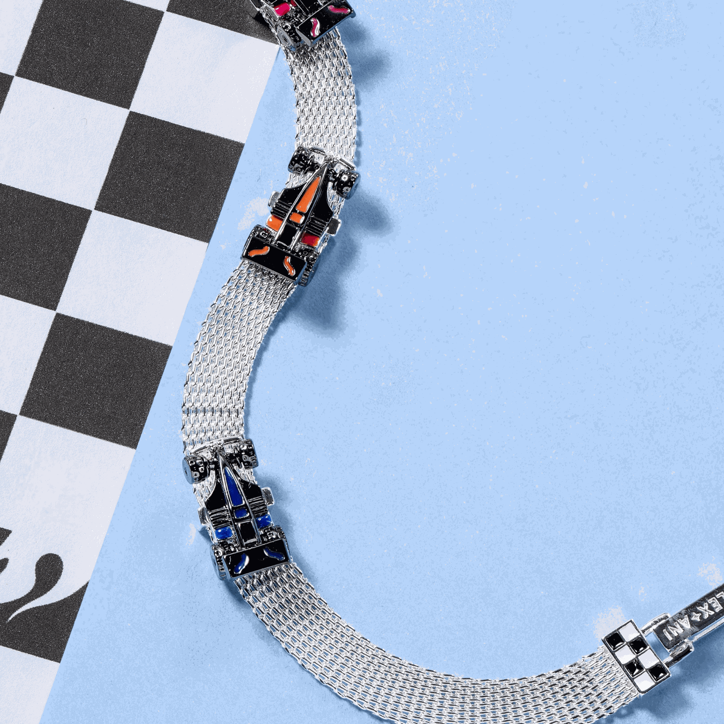 Hot Wheels™ Mesh Bracelet Silver