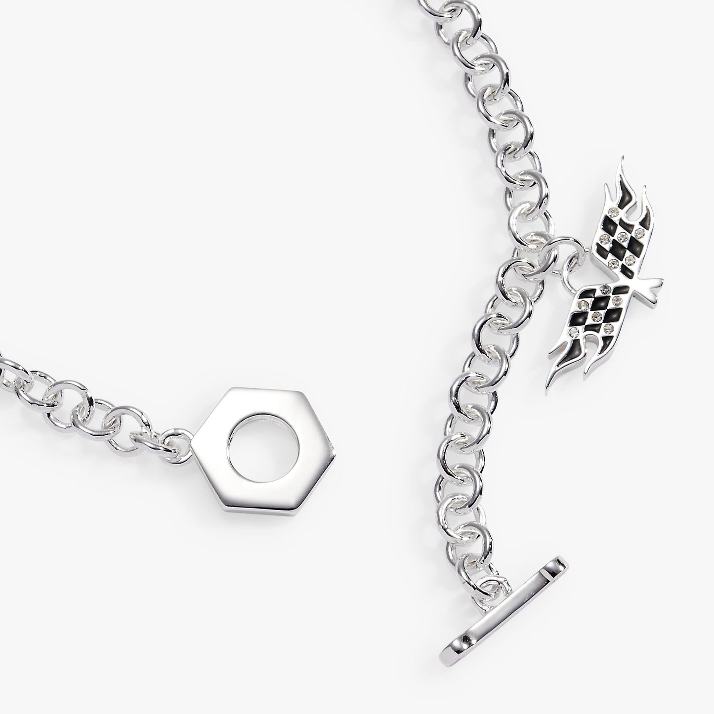 Hot Wheels™ Toggle Charm Bracelet Silver