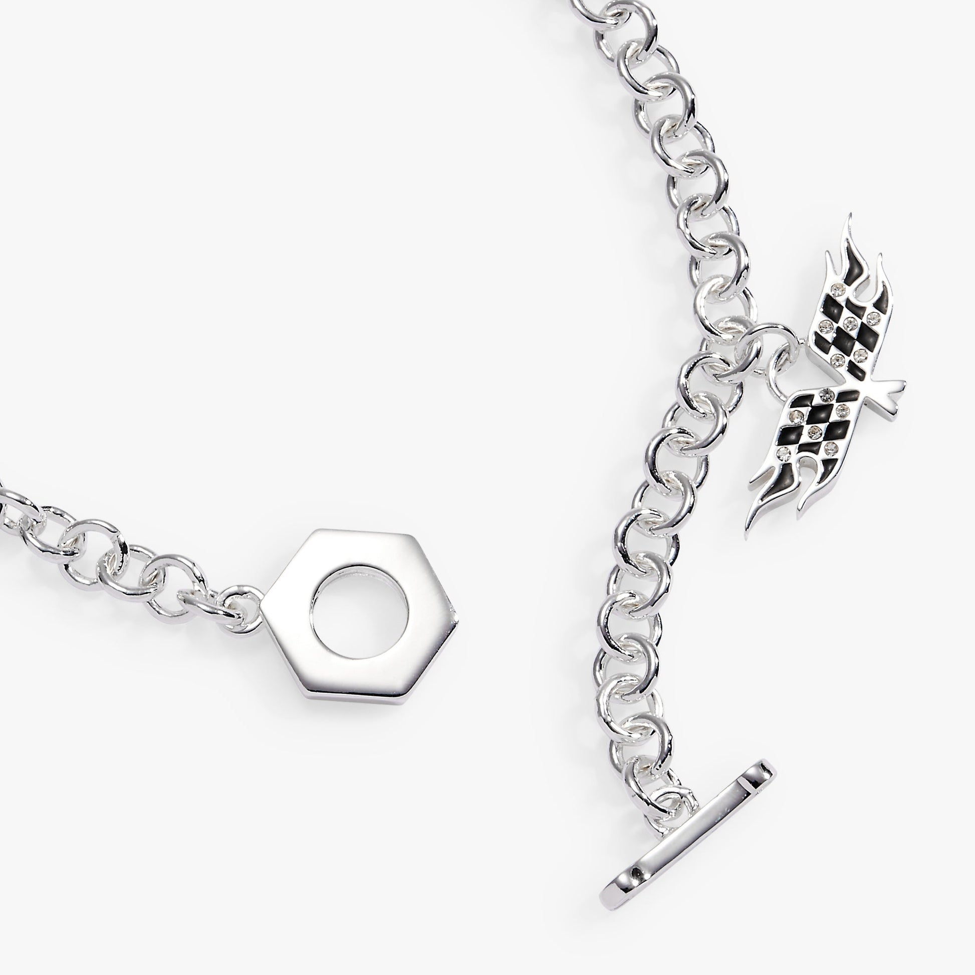 Hot Wheels™ Toggle Charm Bracelet Silver