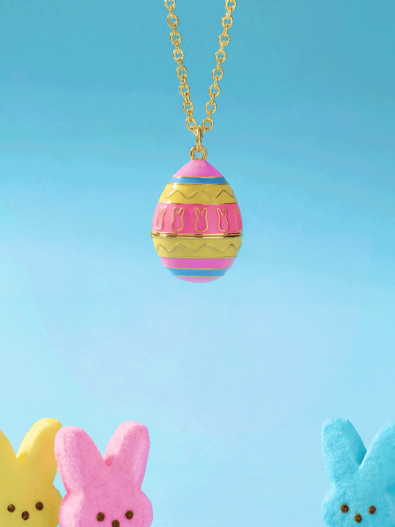 PEEPS® Easter Egg Pendant Necklace Gold