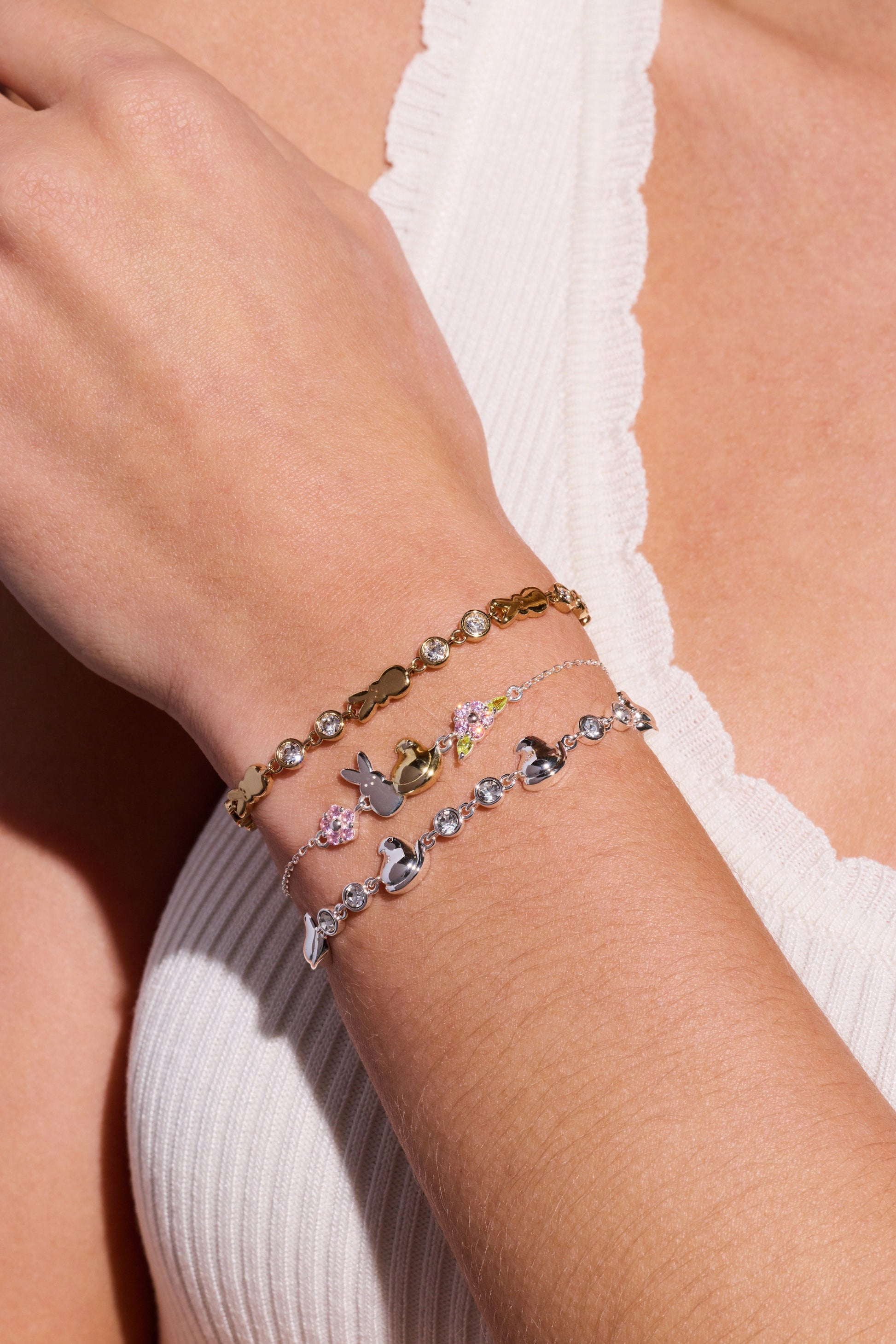 PEEPS® Bunny Bolo Bracelet Gold