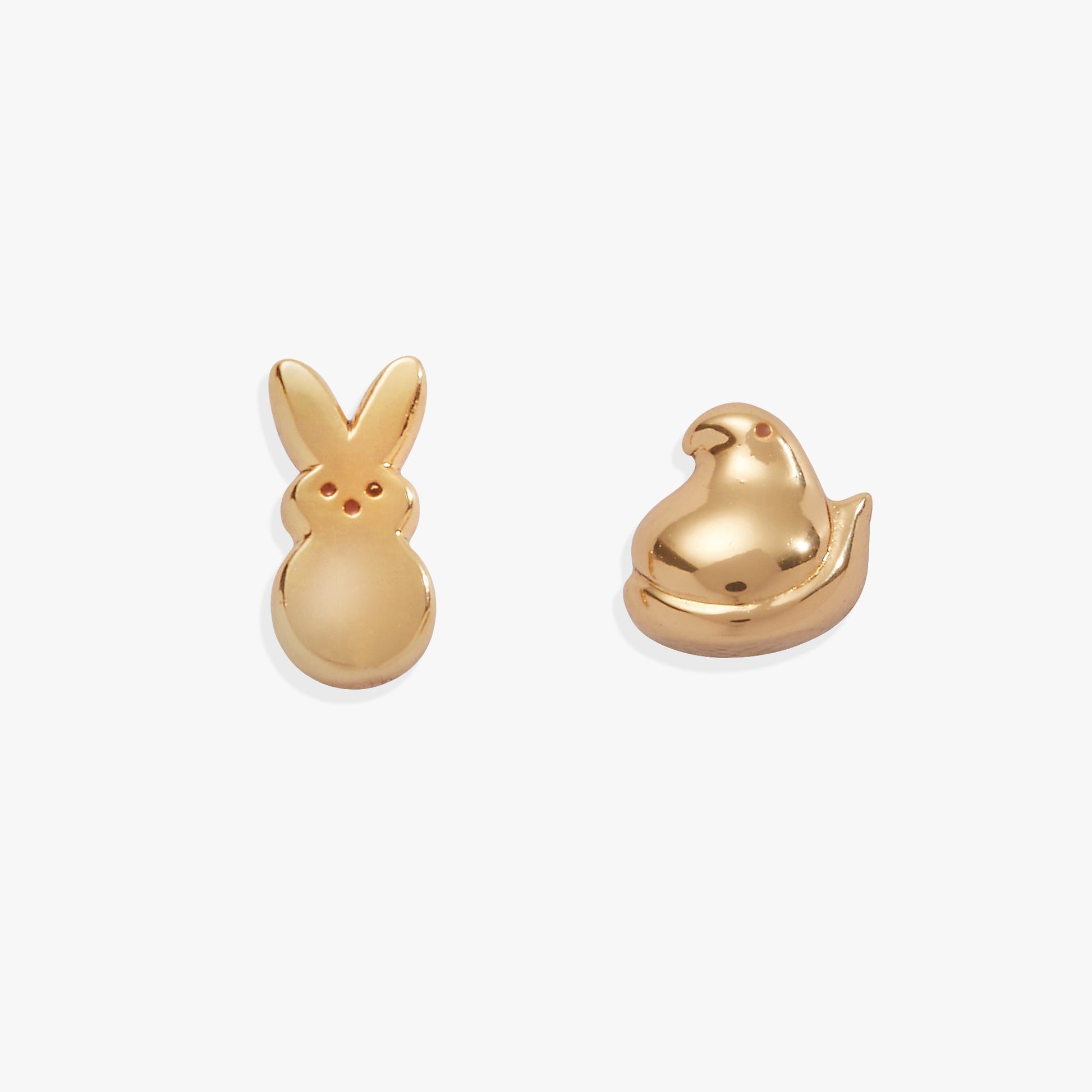 PEEPS® Bunny and Chick Stud Earrings Gold