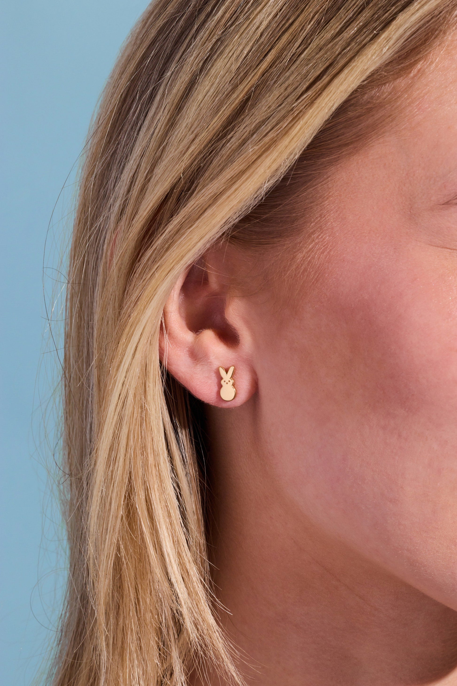 PEEPS® Bunny and Chick Stud Earrings Gold