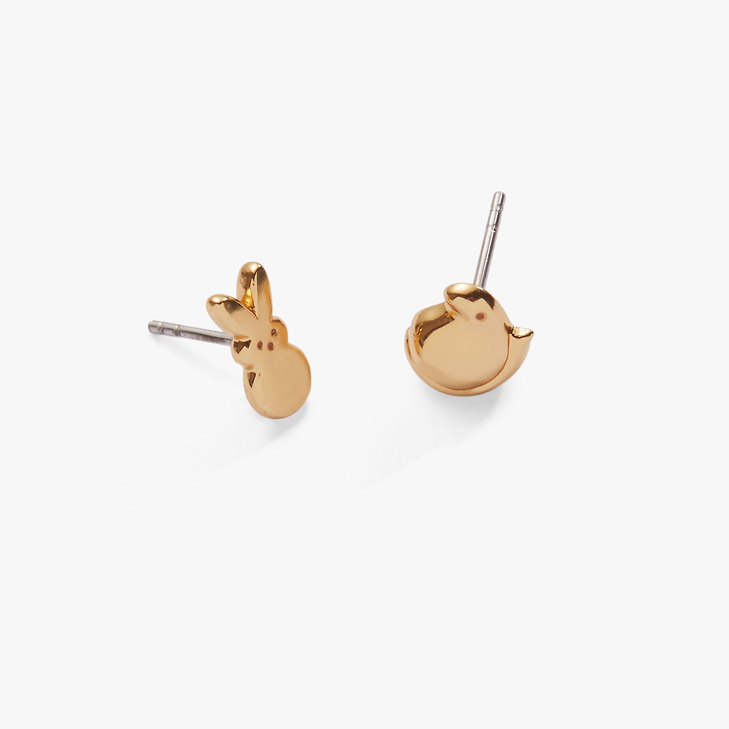 PEEPS® Bunny and Chick Stud Earrings Gold