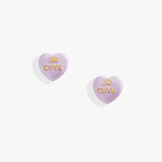 Sweet Hearts Tough Questions-stud UR cute Gold