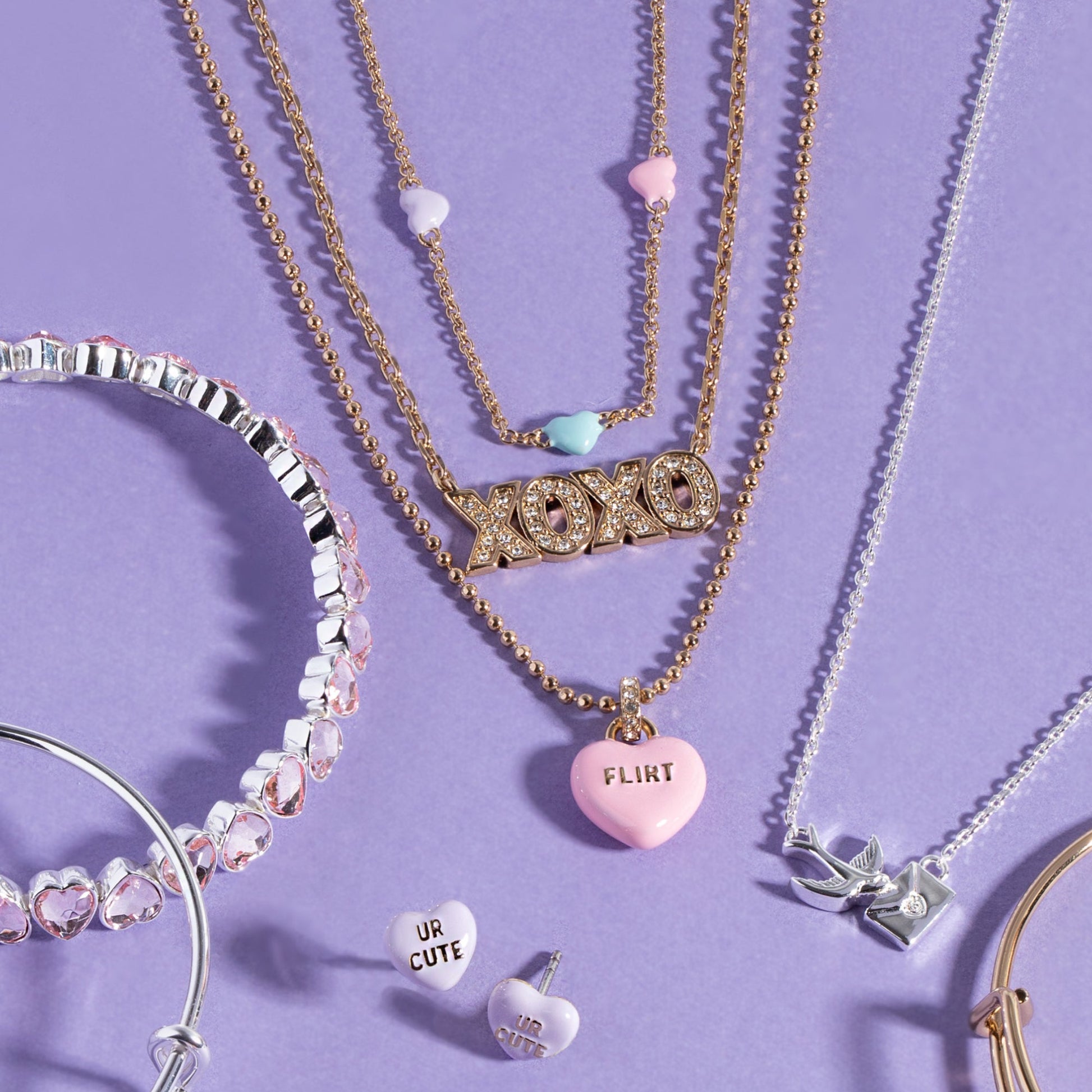 Sweet Hearts Tough Questions-stud UR cute Gold