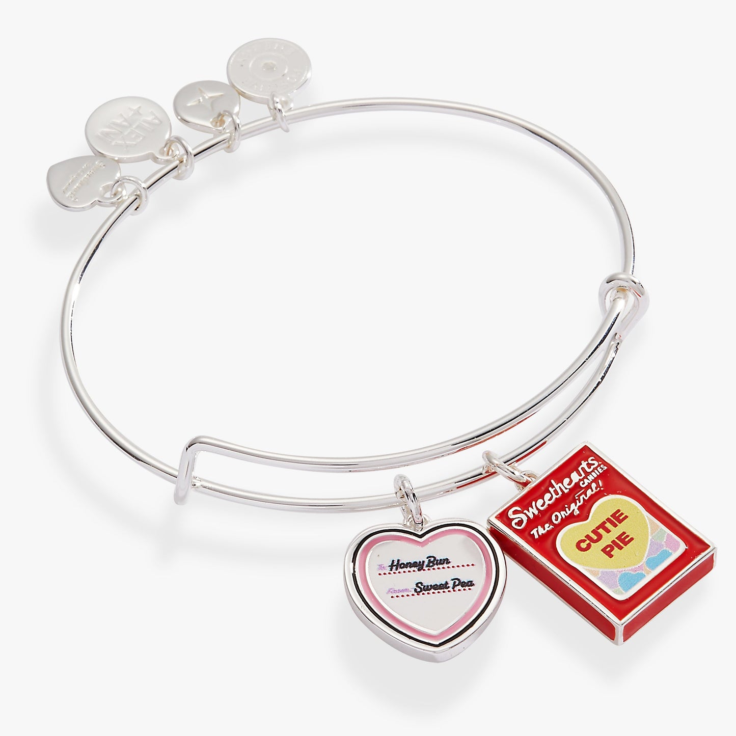 Sweethearts® Box and Tag Duo Charm Bangle Silver