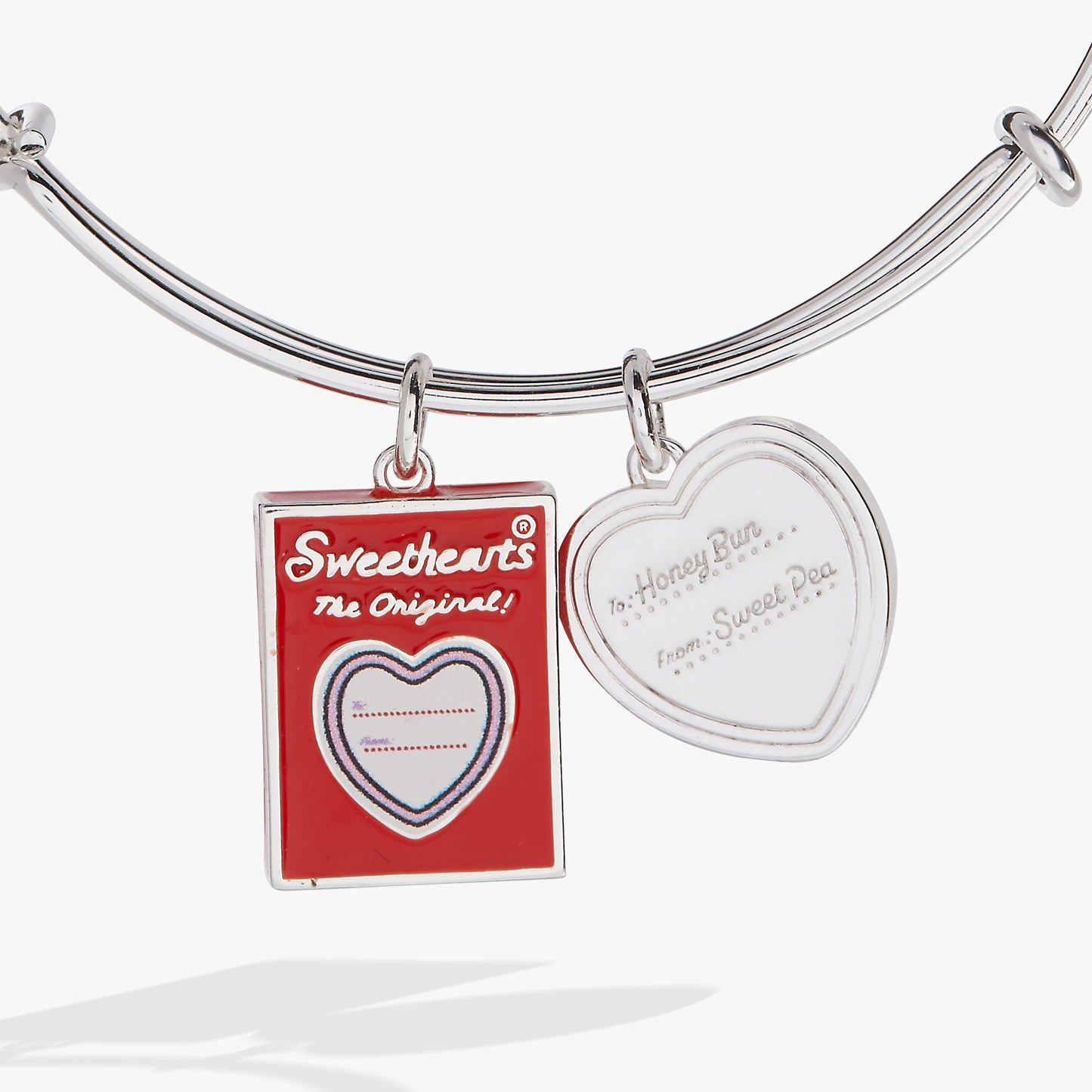 Sweethearts® Box and Tag Duo Charm Bangle Silver