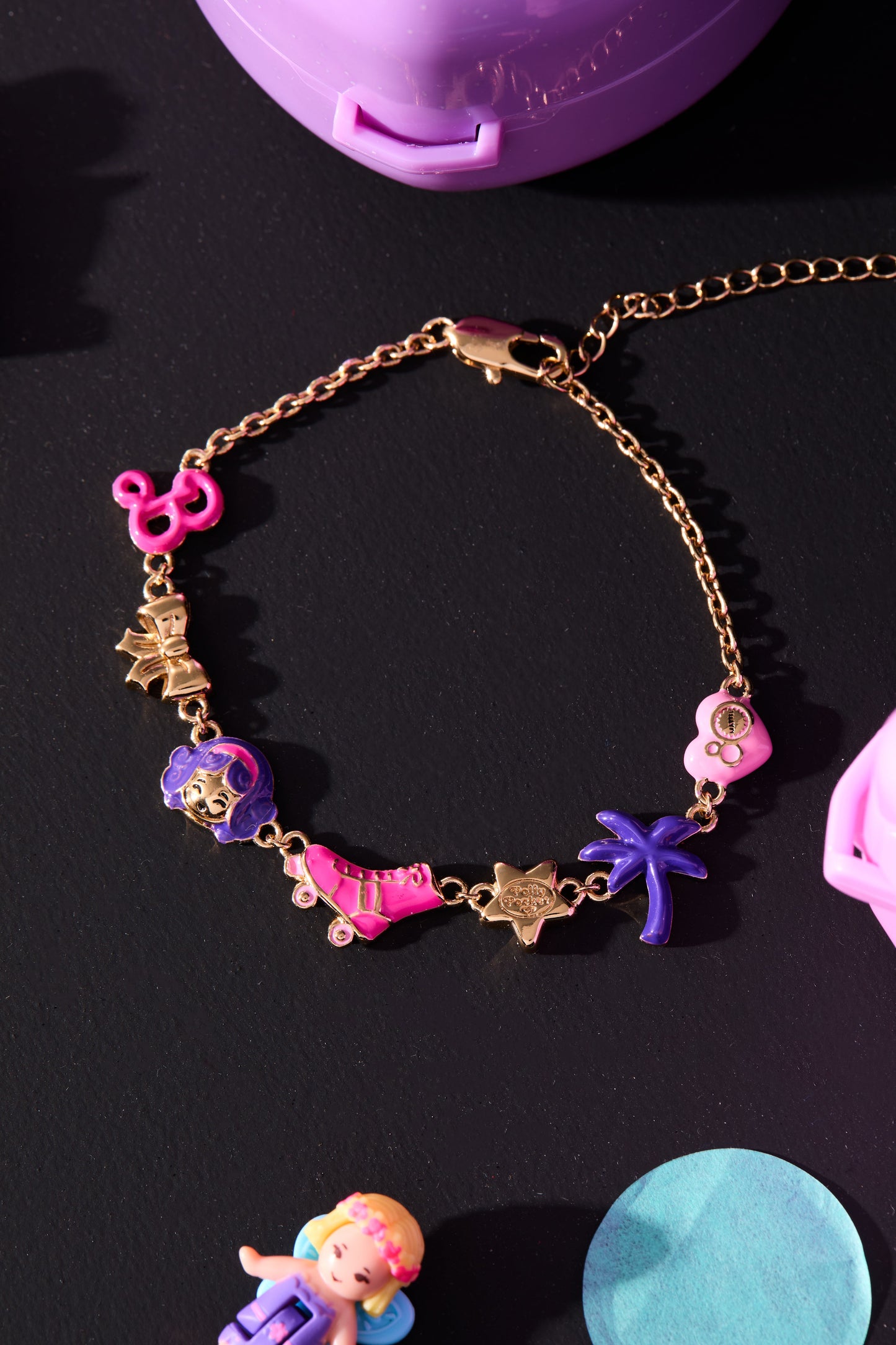 Mattel® 80th Barbie™ x Polly Pocket® Bracelet Gold