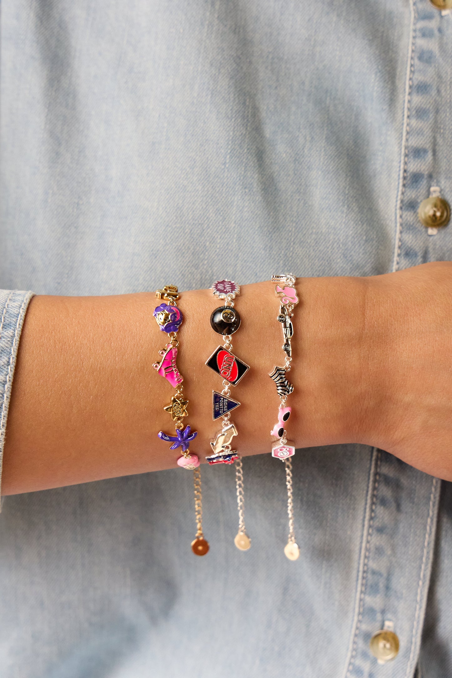 Mattel® 80th Barbie™ x Polly Pocket® Bracelet Gold