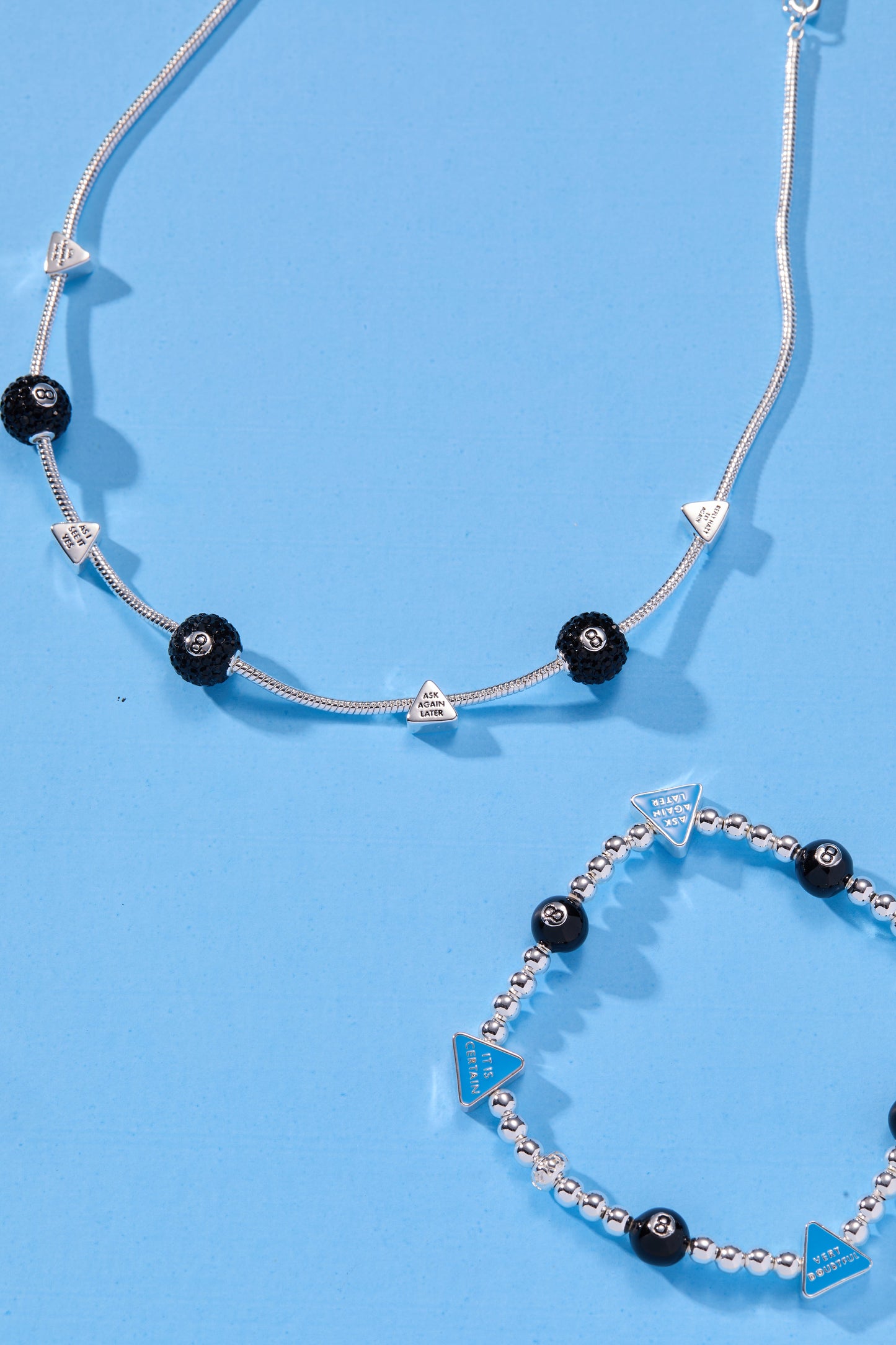 Magic 8 Ball™ Stretch Bracelet Silver