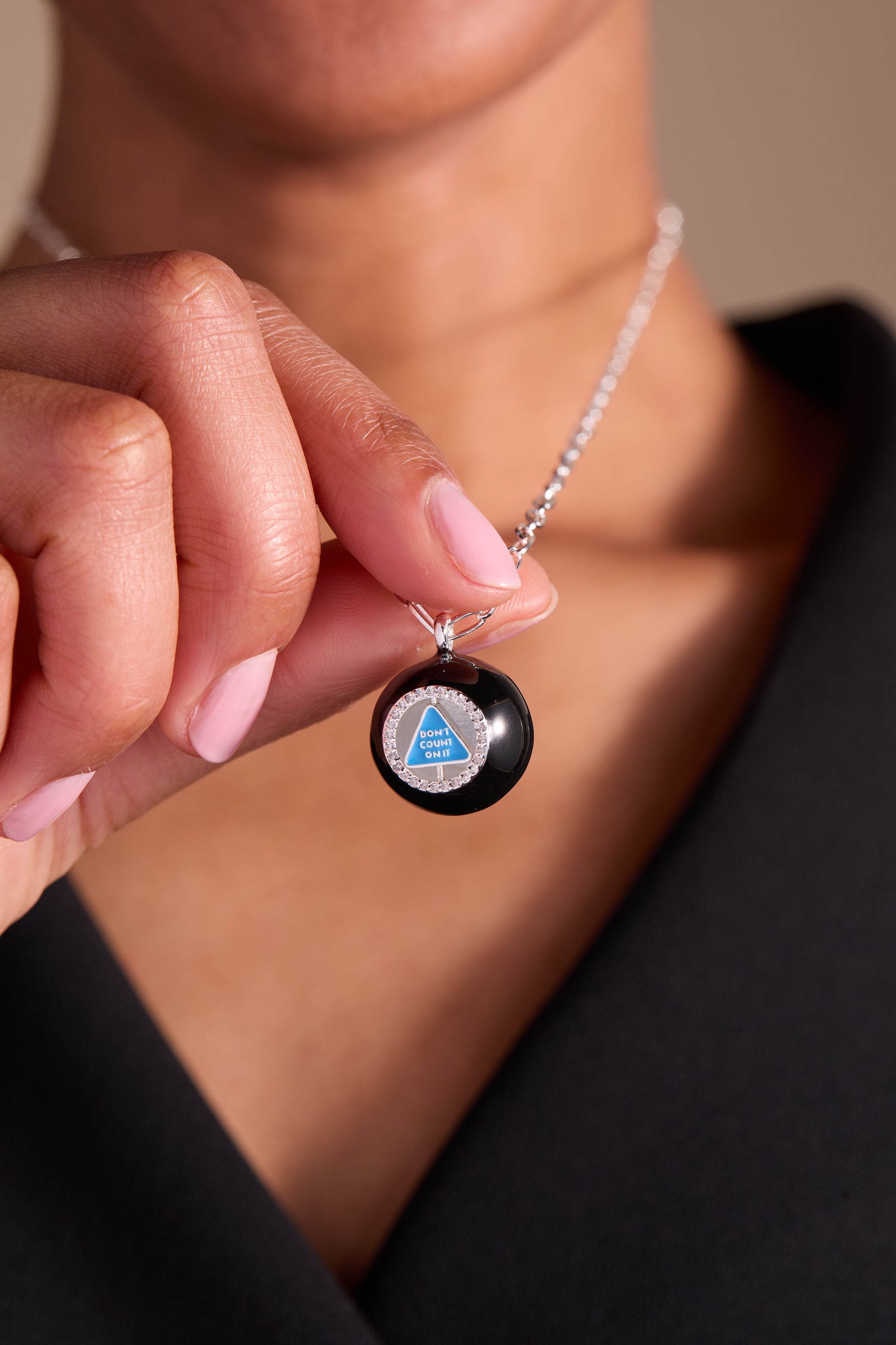 Magic 8 Ball™ Spinner Pendant Silver