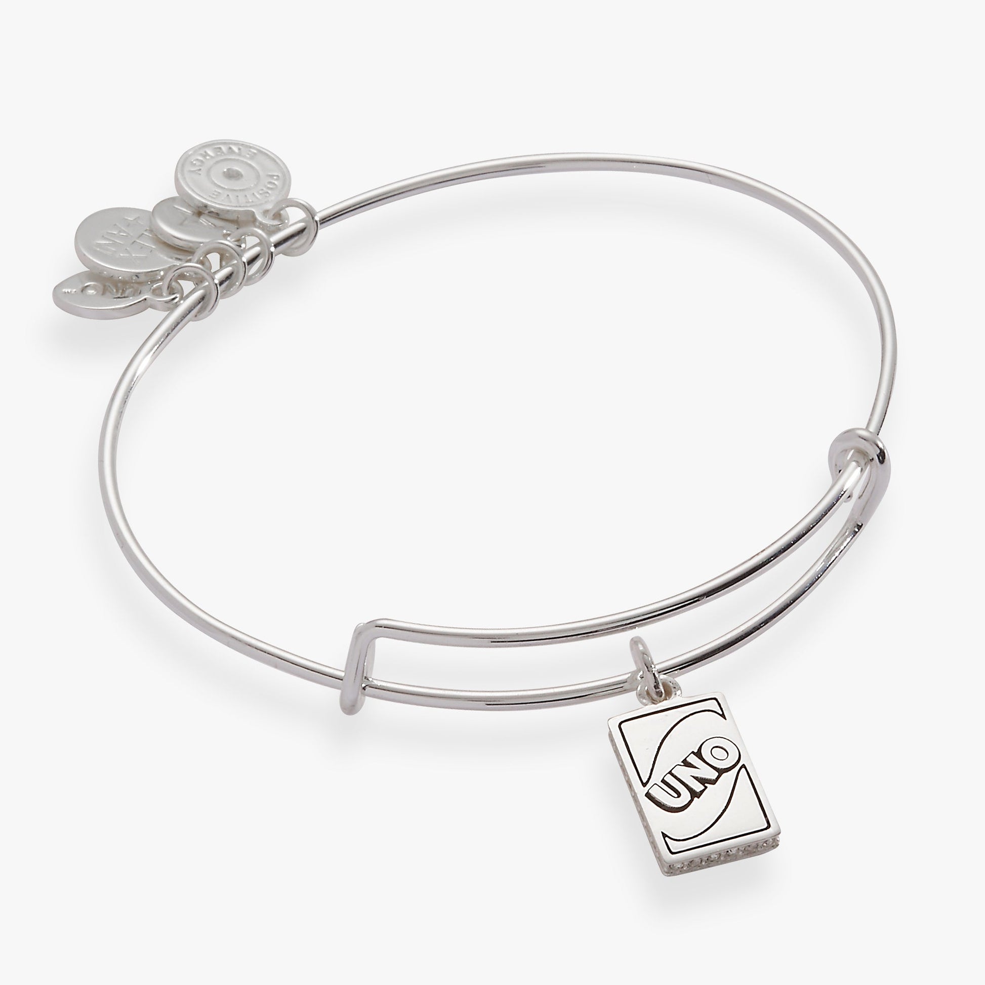 UNO™ “Trust No One” Charm Bangle Silver