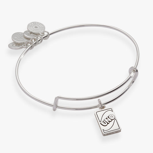 UNO™ “Trust No One” Charm Bangle Silver