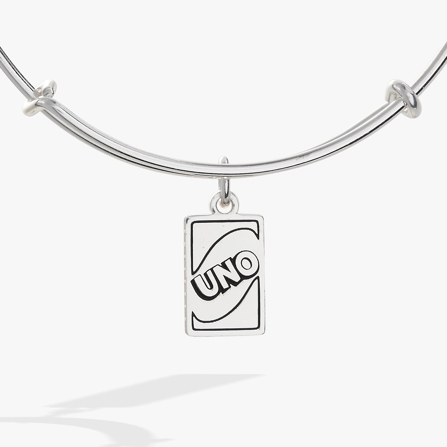 UNO™ “Trust No One” Charm Bangle Silver