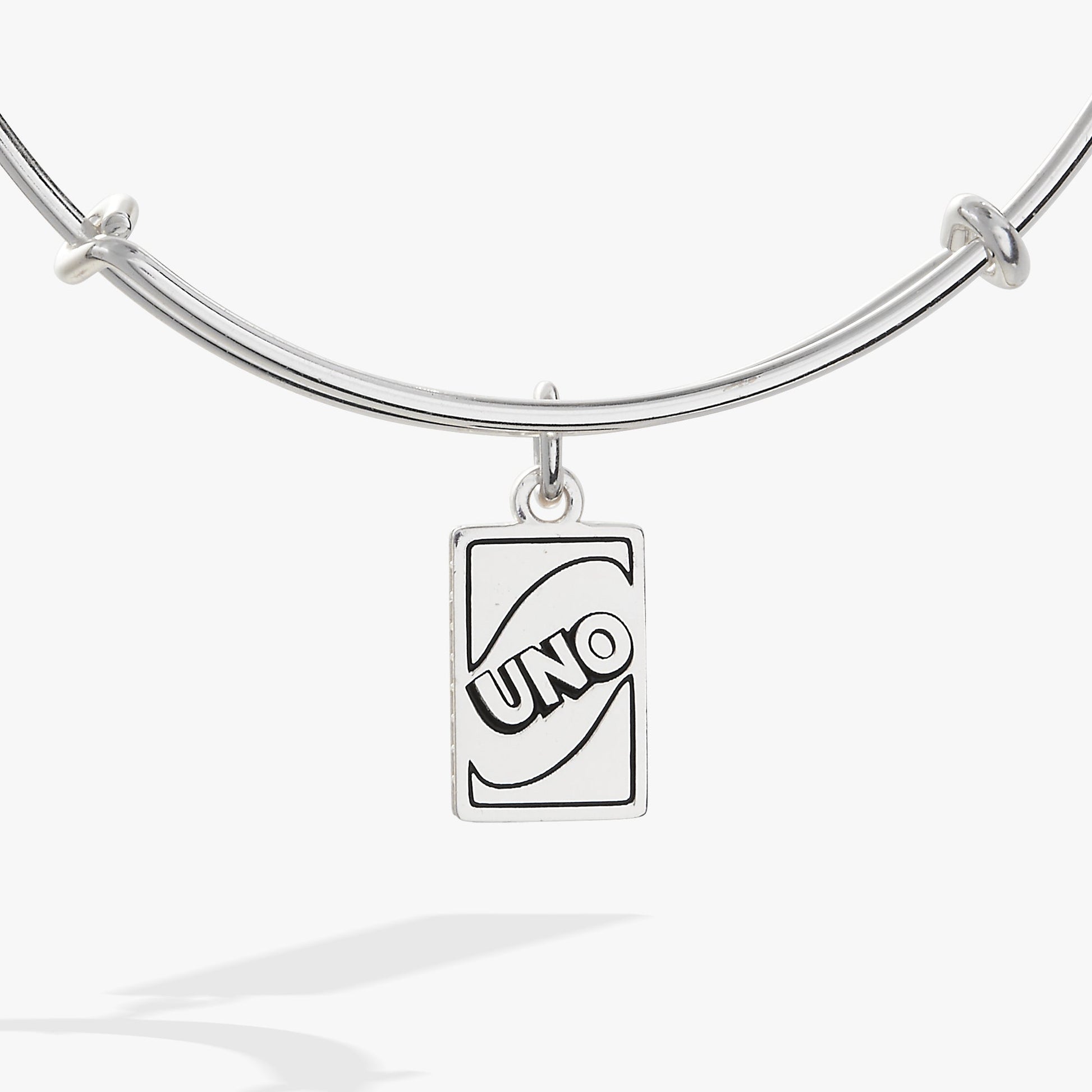 UNO™ “Trust No One” Charm Bangle Silver