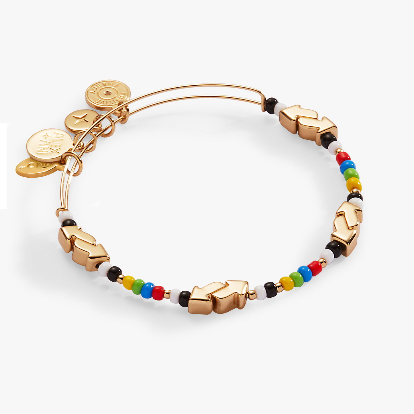 UNO™ Reverse Card Beaded Bangle Gold