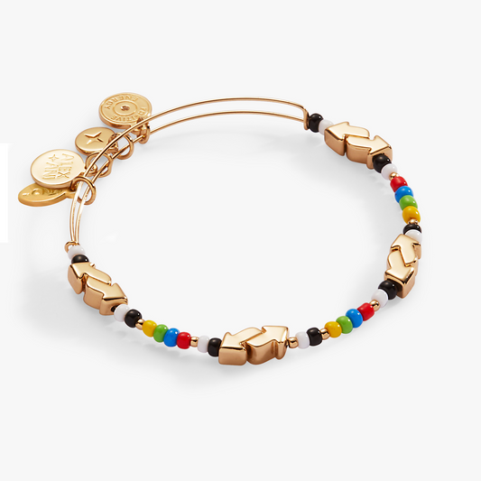 UNO™ Reverse Card Beaded Bangle Gold