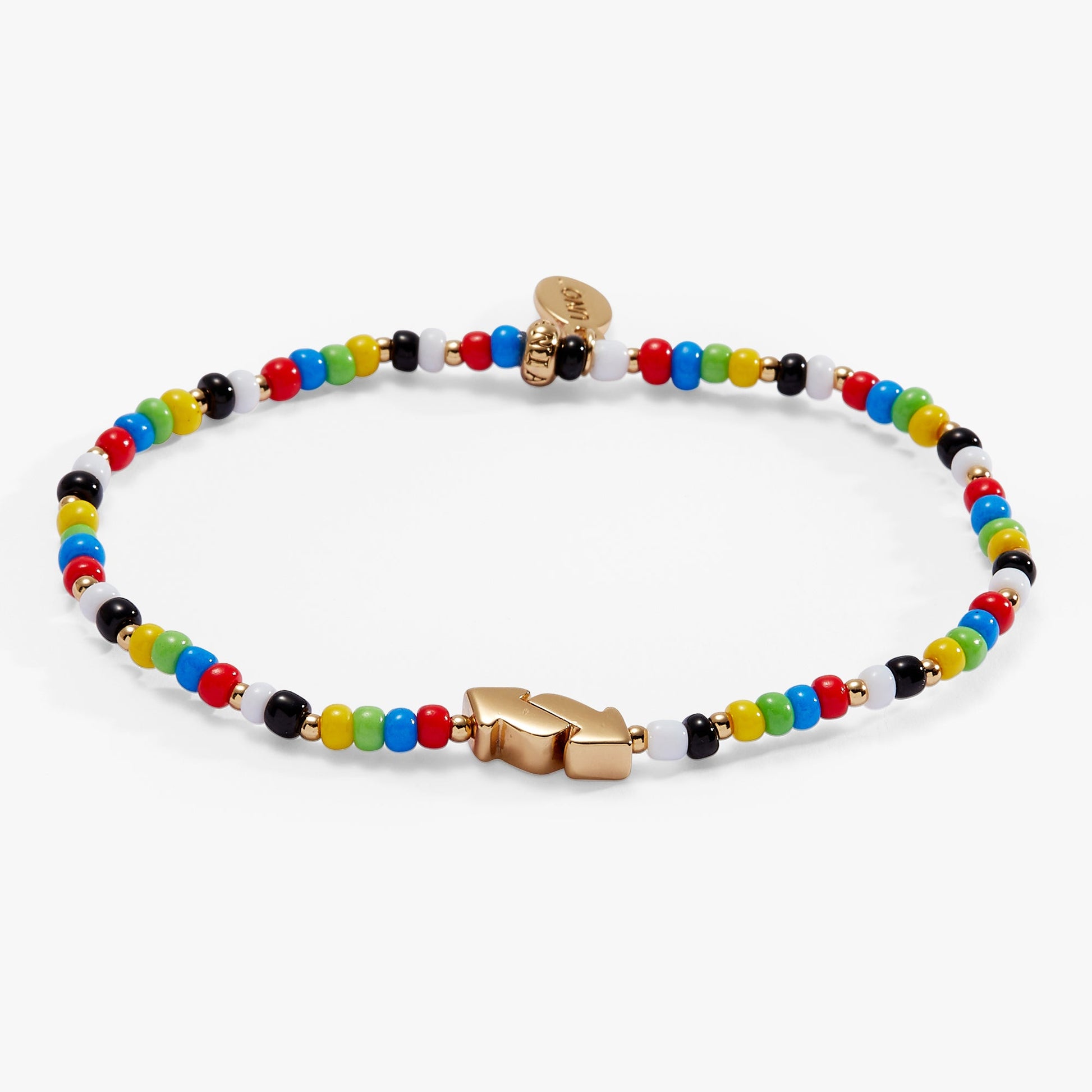 UNO™ Reverse Color Beaded Stretch Bracelet Gold